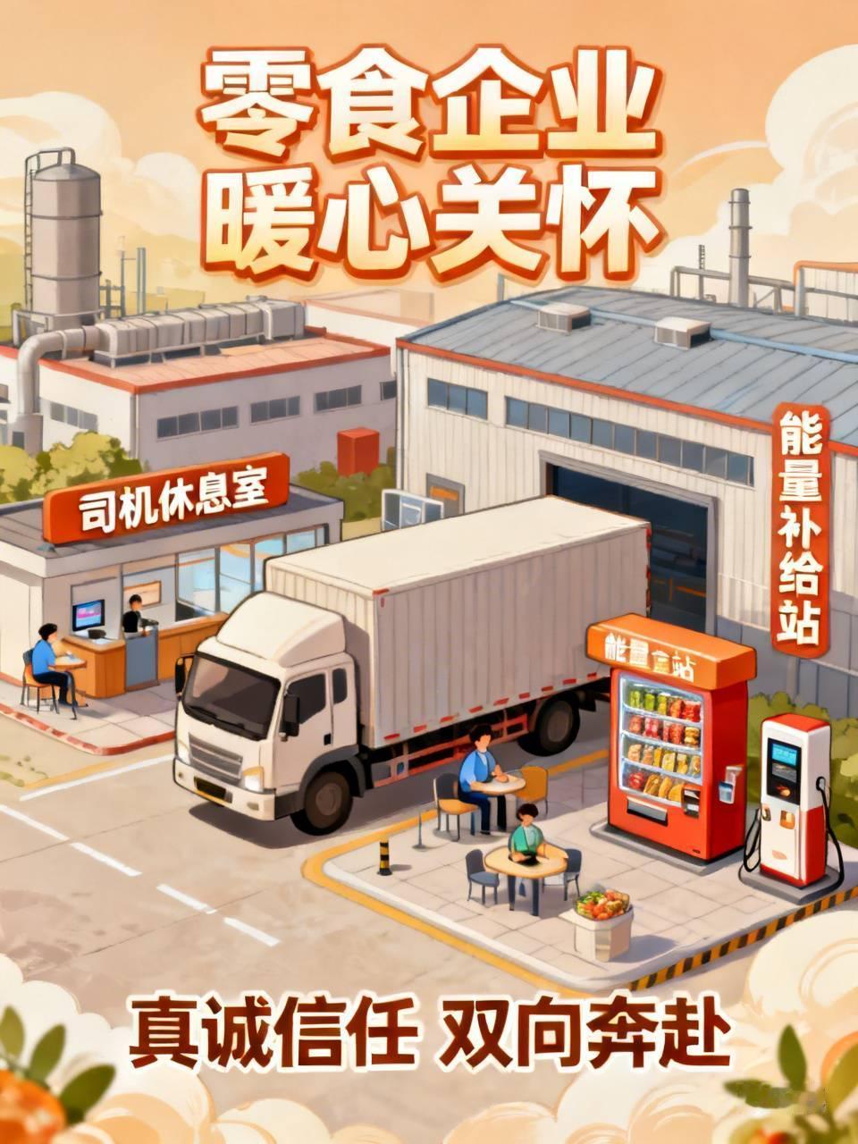 在山东高唐，有这么一家零食企业，始终把货运司机视作自家人。厂区里专门辟出了司机休