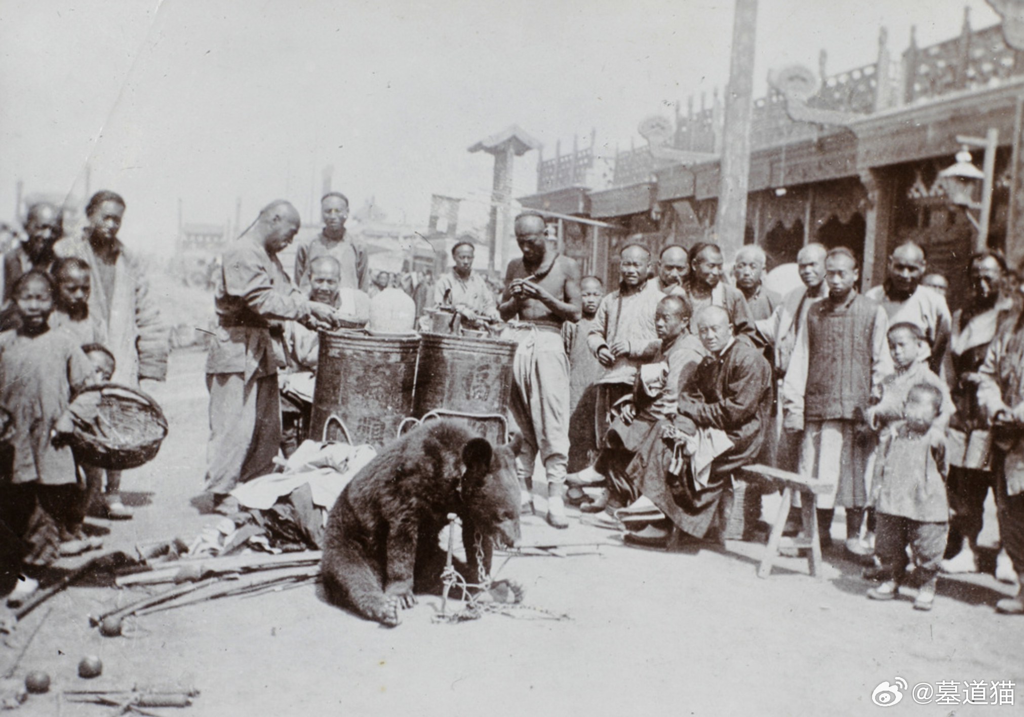 动物表演，北京，1910年 ​​​