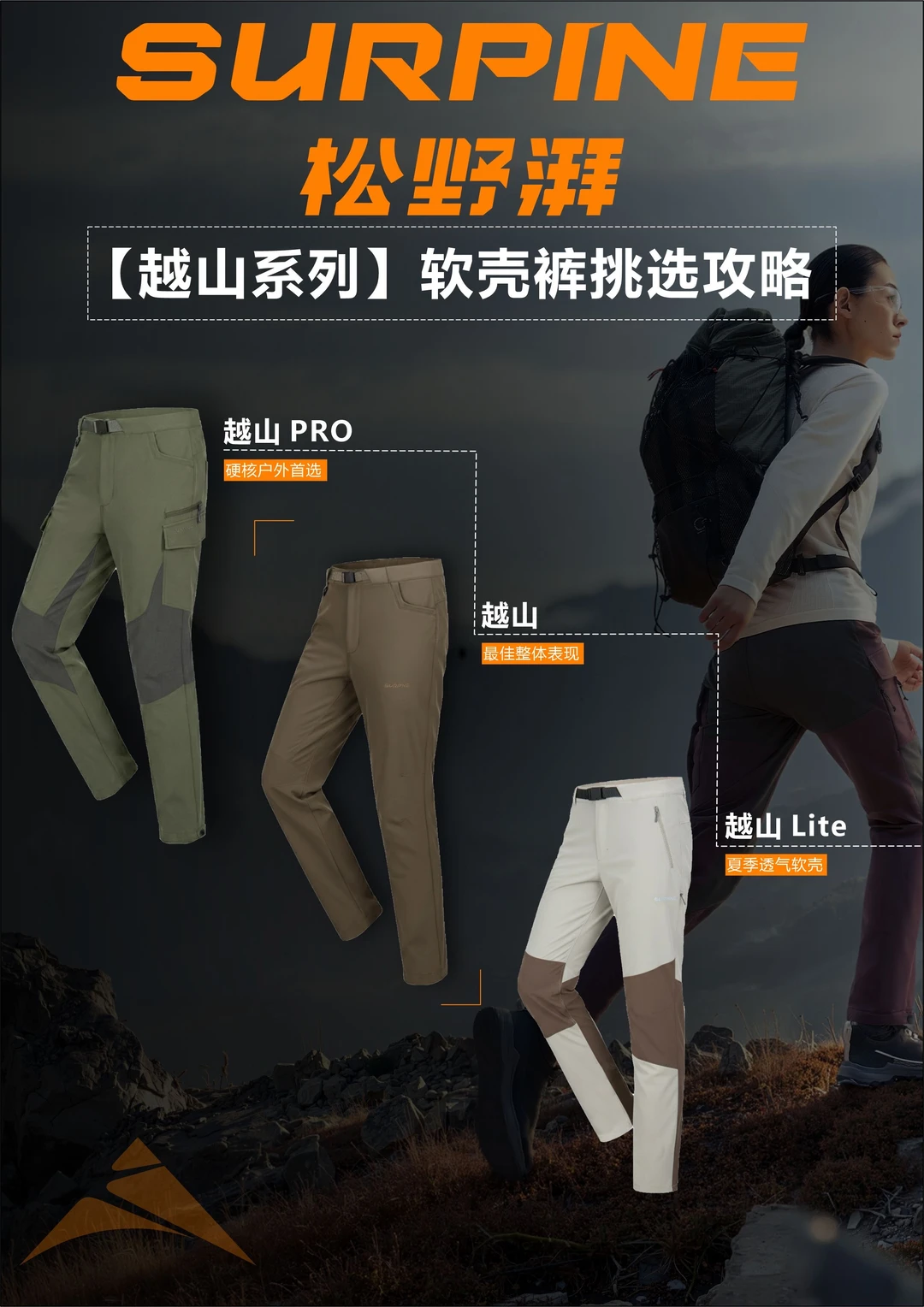 一篇看懂|软壳神裤：松野湃越山系列怎么选