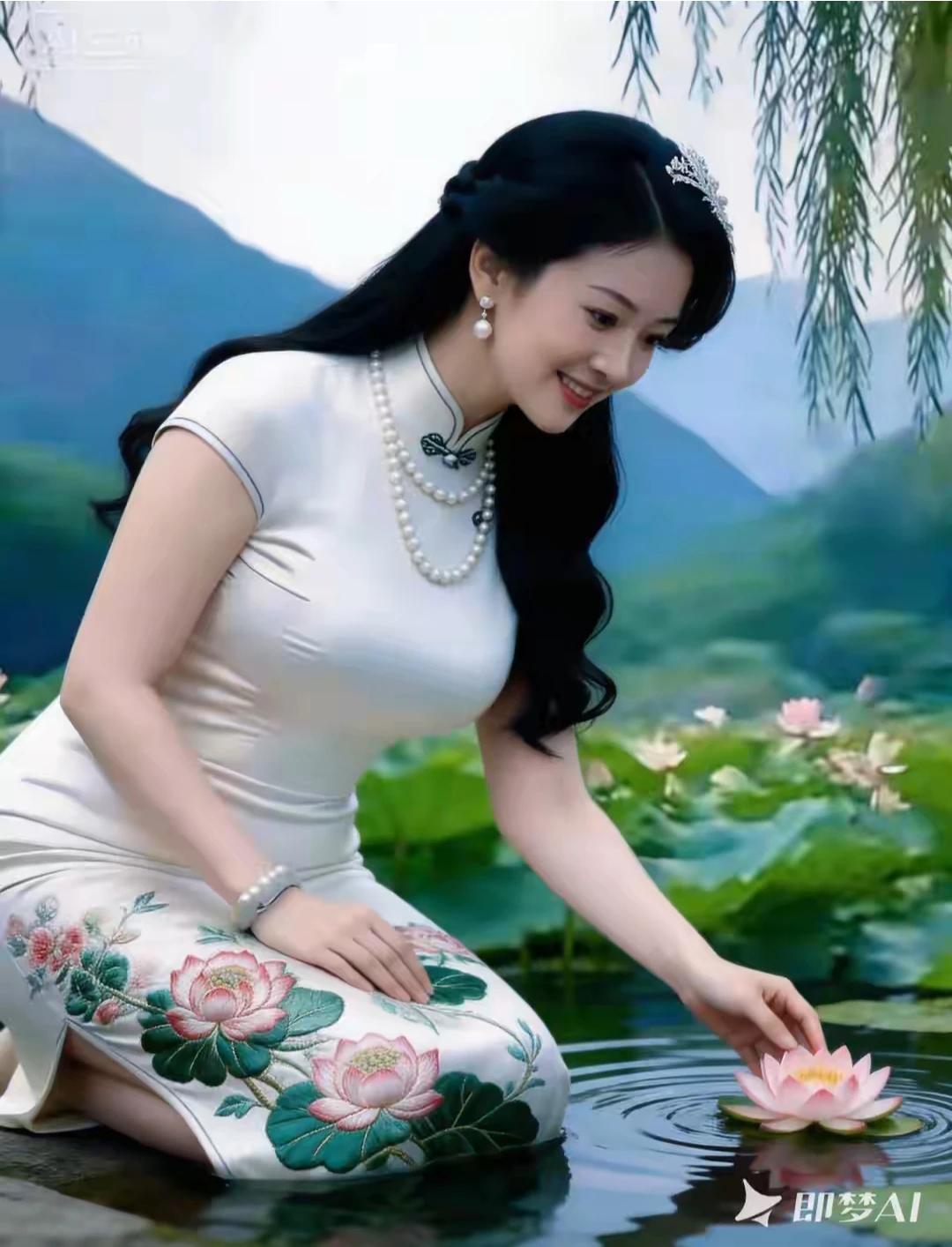 环肥燕瘦，各有千秋。
旗袍雅韵，风情万种。
嫣然一笑，妩媚千般。