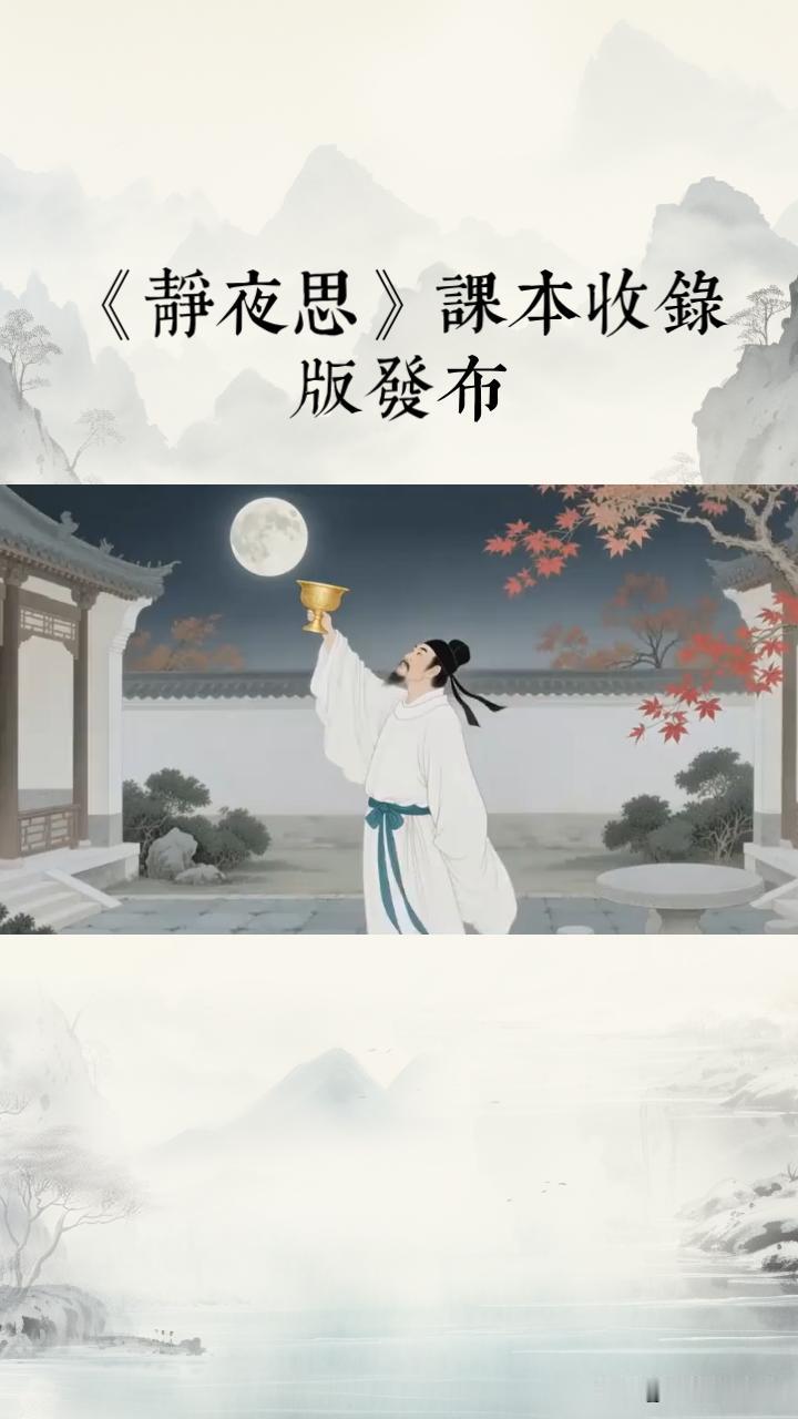 《静夜思》最广为人知的版本是唐代诗人李白创作的五言古诗，描写了秋日夜晚旅人望月思