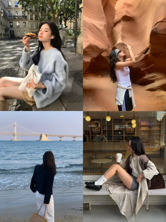 韩女ins拍照灵感！⛲️存一些国庆假期出片姿势
