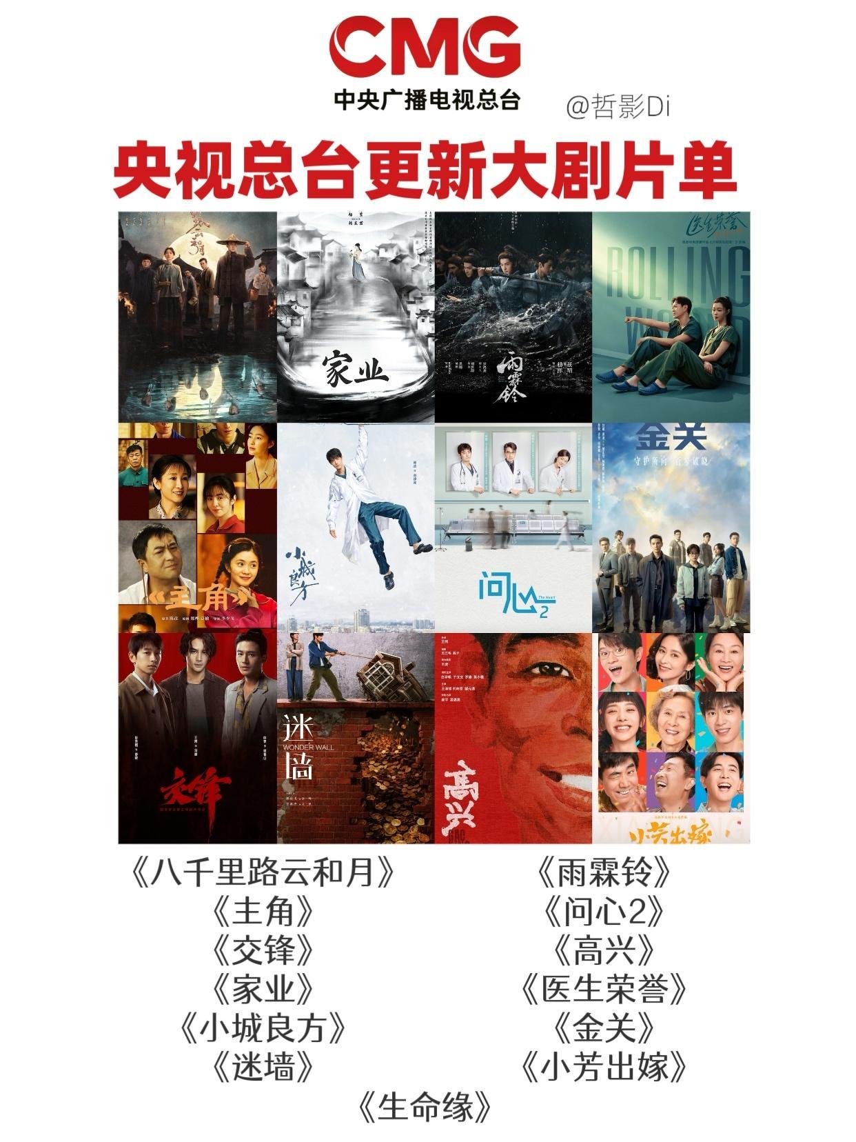 肖战新剧将登央视央视总台发布更新大剧片单，肖战主演新剧《小城良方》，杨洋主演古装