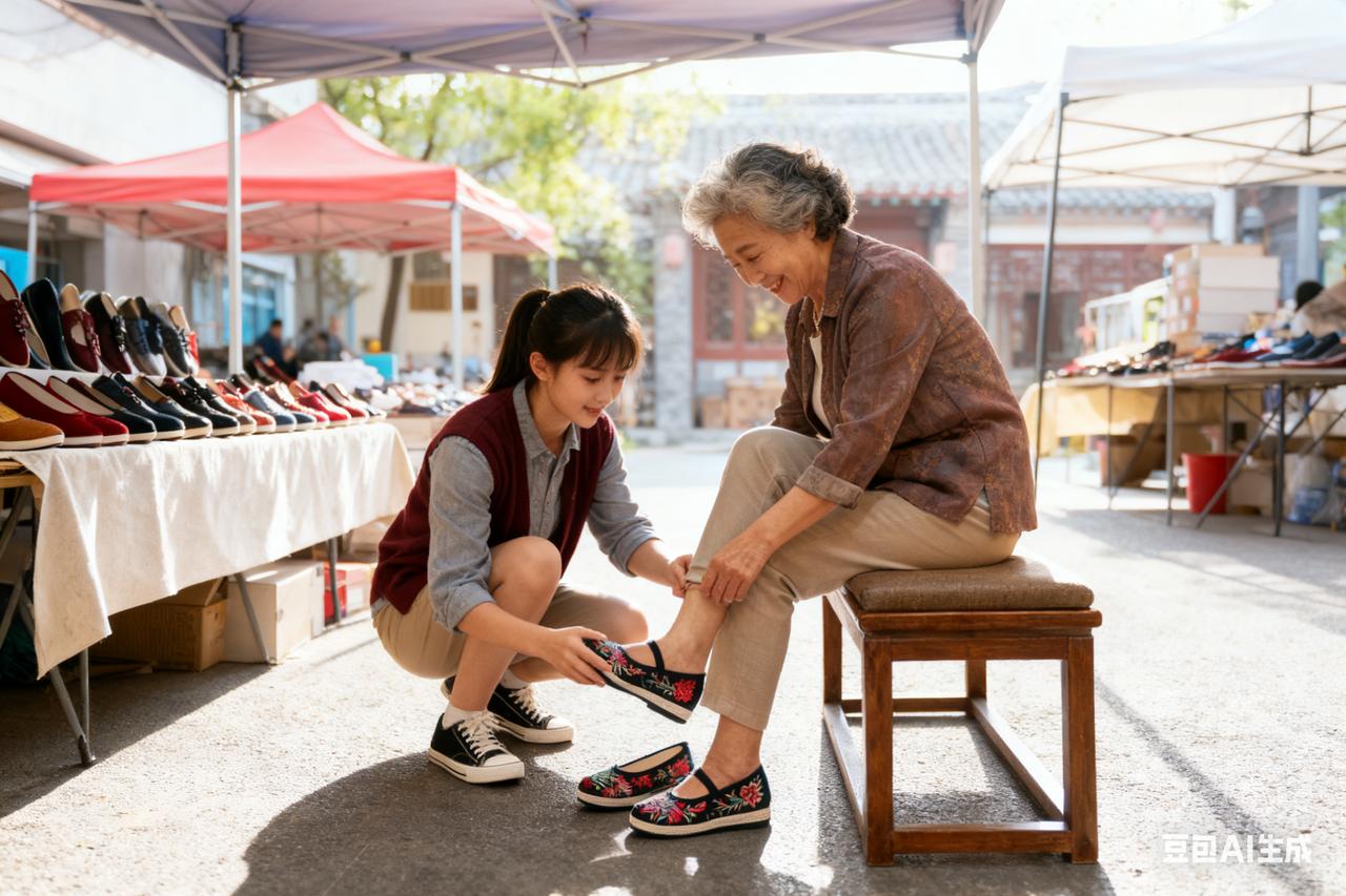 母亲花钱有个框框。

“这双鞋子多少钱？”

“35块钱。”

“25块钱就可以