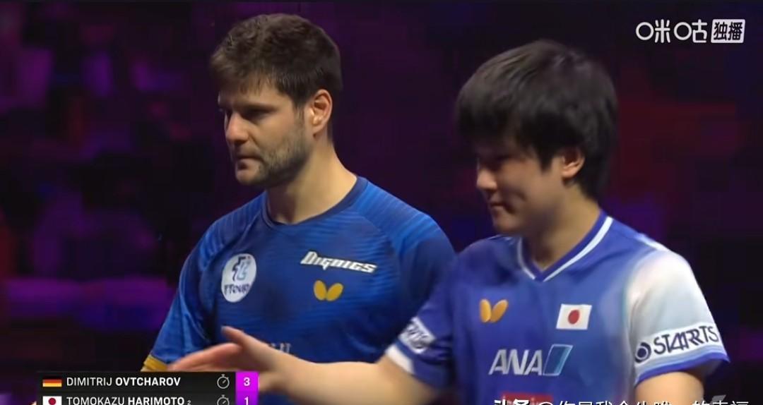 奥恰洛夫又赢了，张本智和还是过不了欧洲这关。
反手一拧，球砸在台角，张本愣了三秒