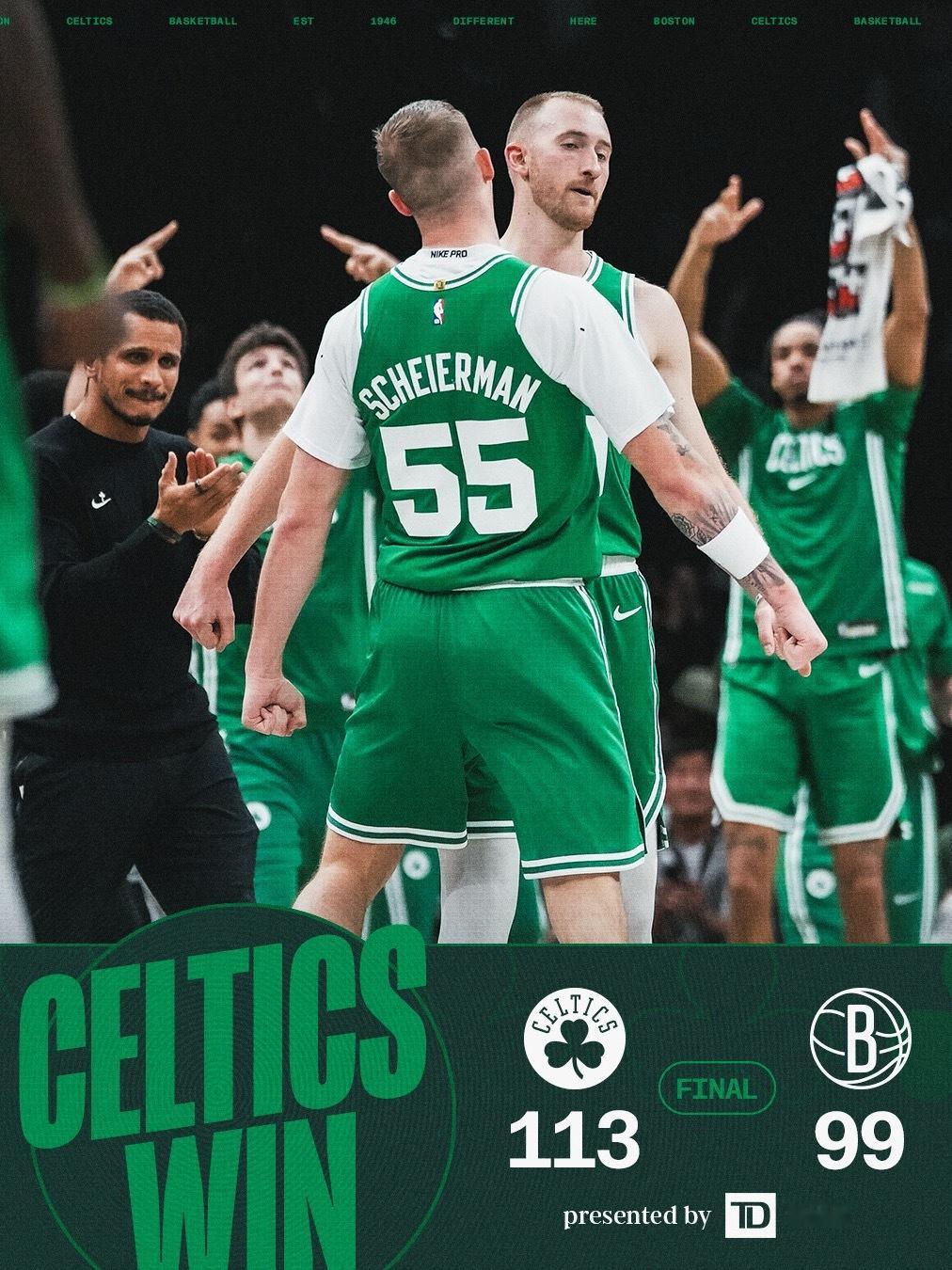 FINAL : Boston Celtics 【 113-99 】 Brookl