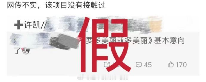 许凯方否认出演《要多美丽就多美丽》 