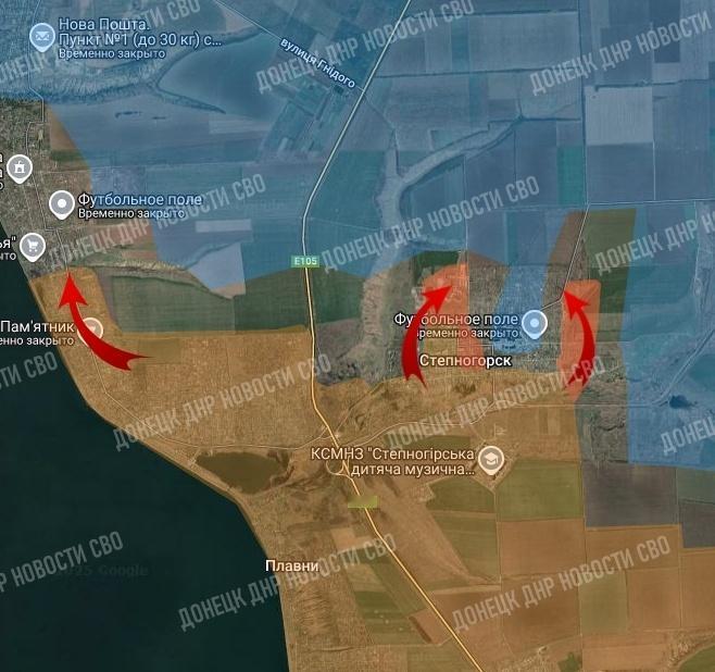 俄罗斯军队在捷普诺戈尔斯克地区的推进
扎波罗热州捷普诺戈尔斯克至少 3/4 （7