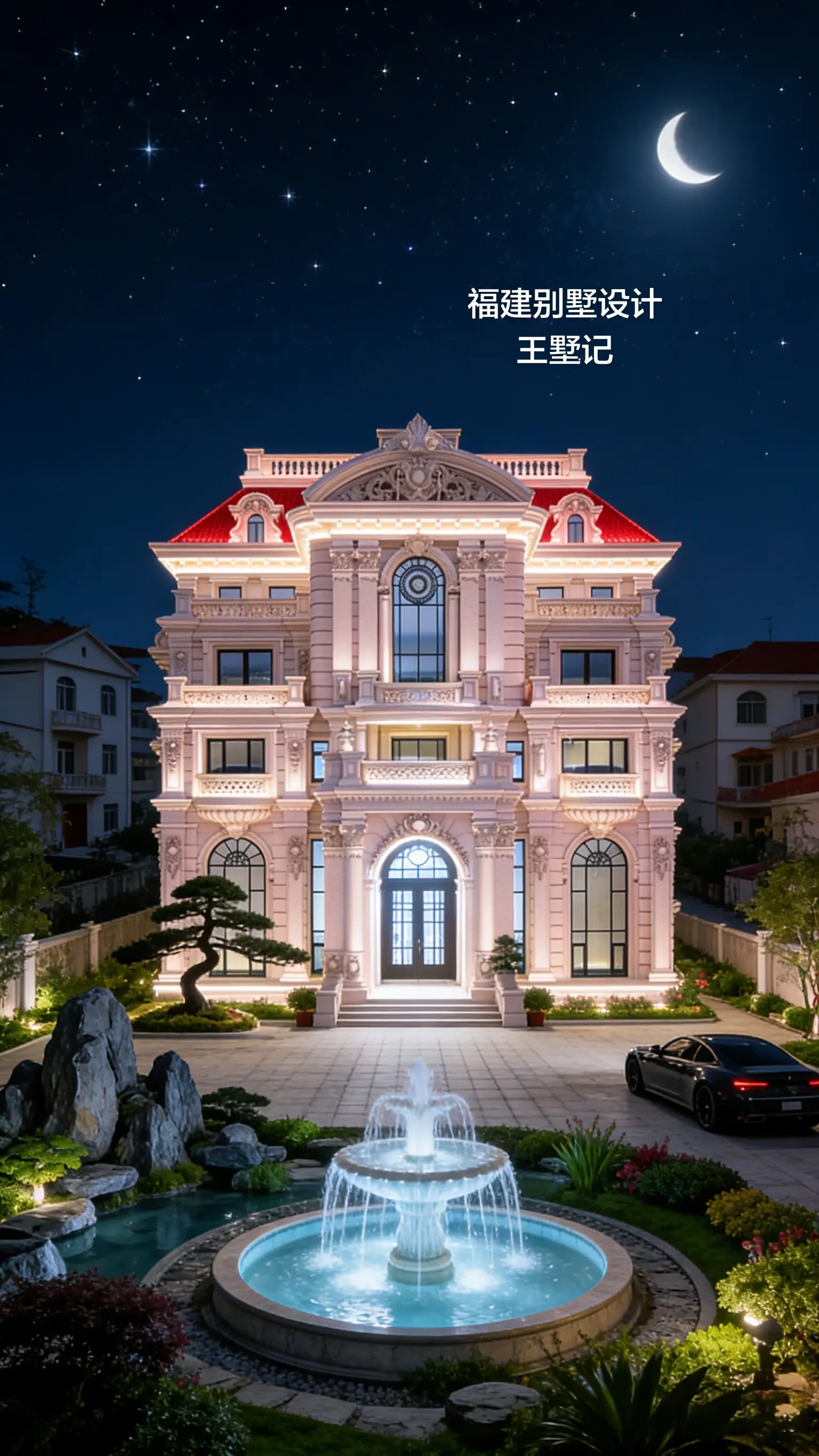 无石材不豪宅。看看你们村最好看的别墅，长什么样？