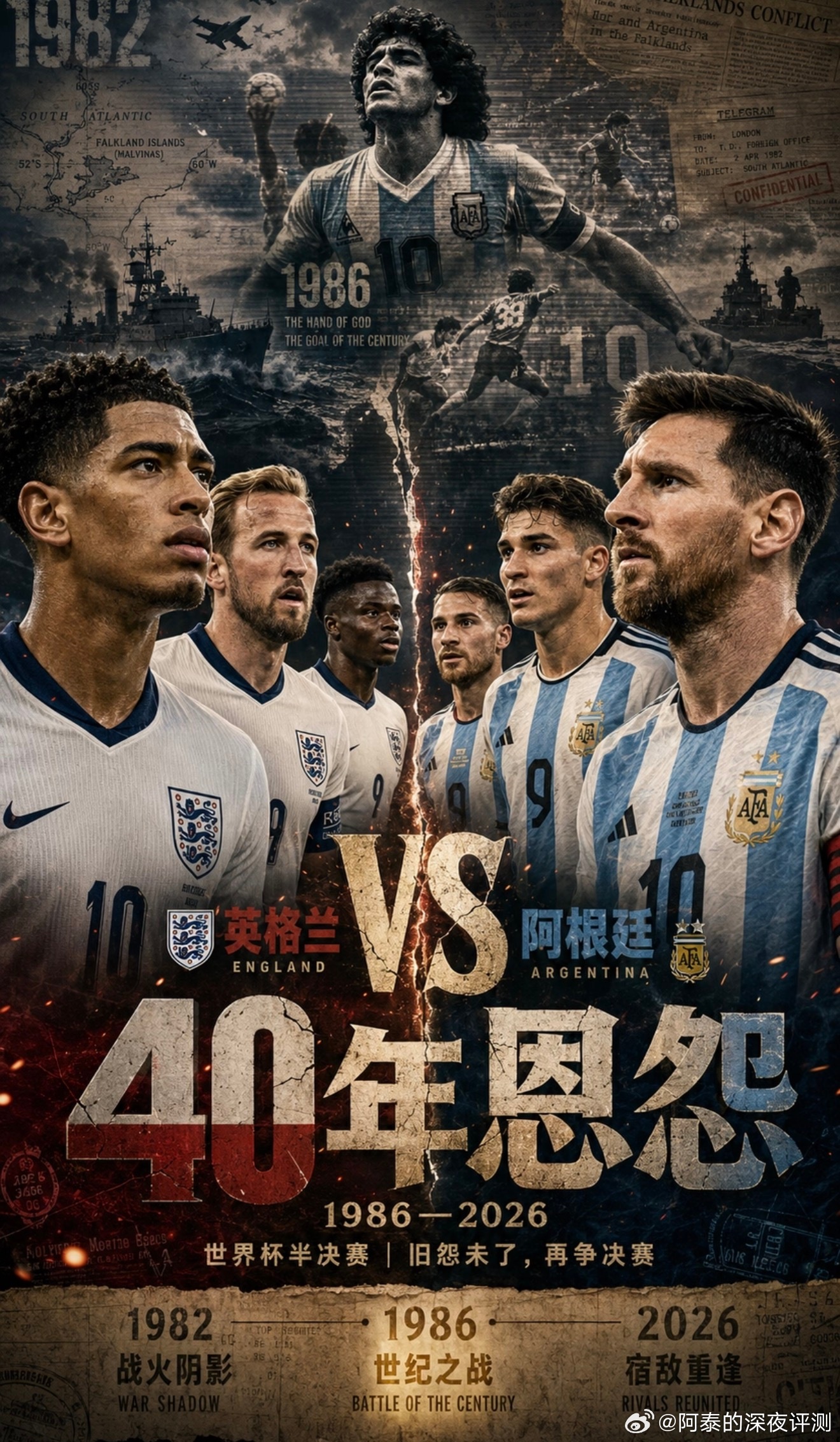 英阿大战一触即发！两个队的宿怨可太久了一场马岛战争，宿怨从战场来到球场！从马拉多