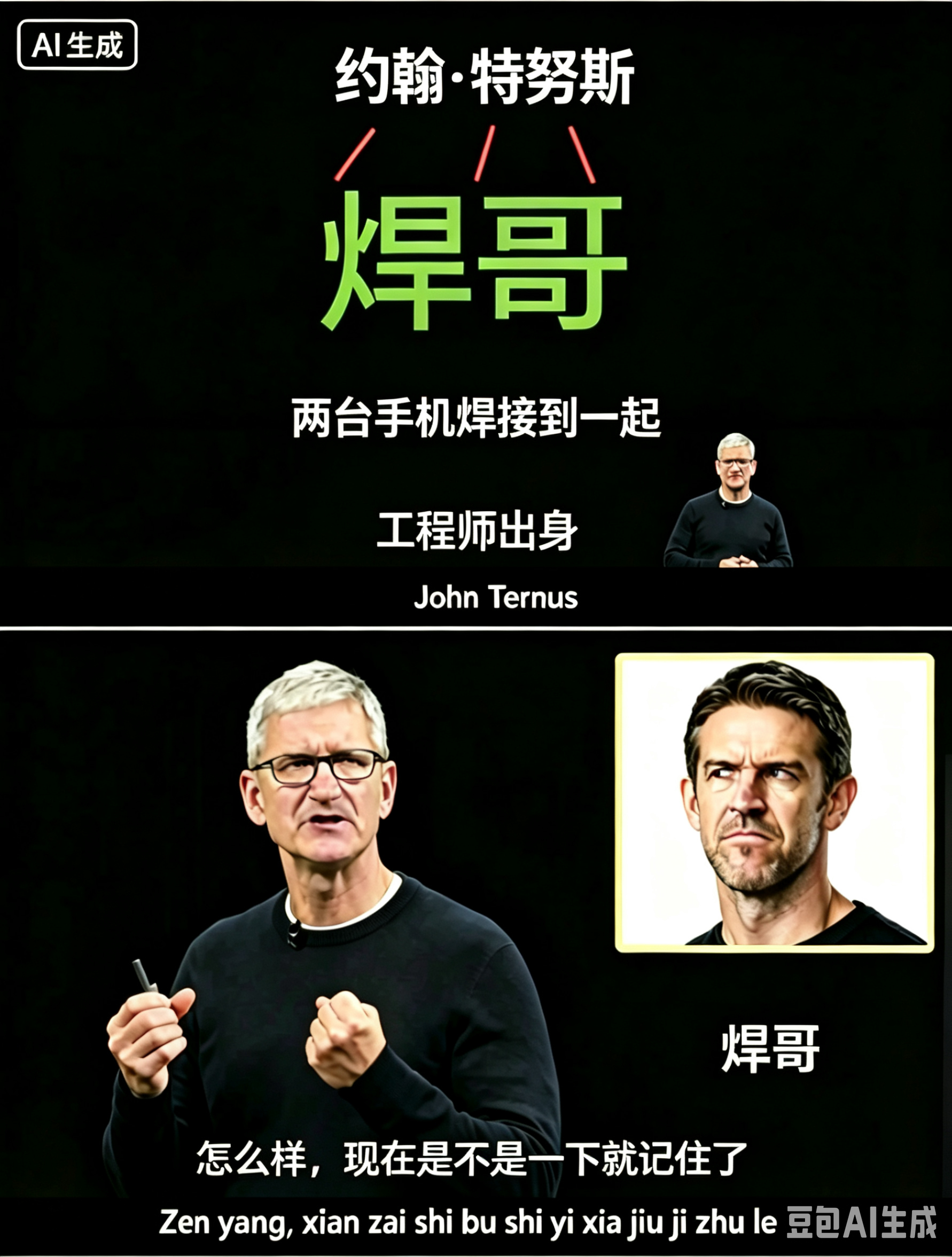 苹果CEO 张铁牛 我还是觉得焊哥比较好，能跟厨子呼应上[馋嘴]有点东西 ​​​