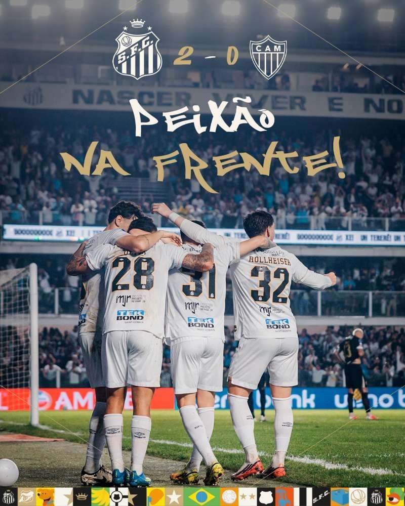 neymar[超话] 南美杯桑托斯2-0抢占先机！阿朗与奥利瓦取得进球，加比戈尔