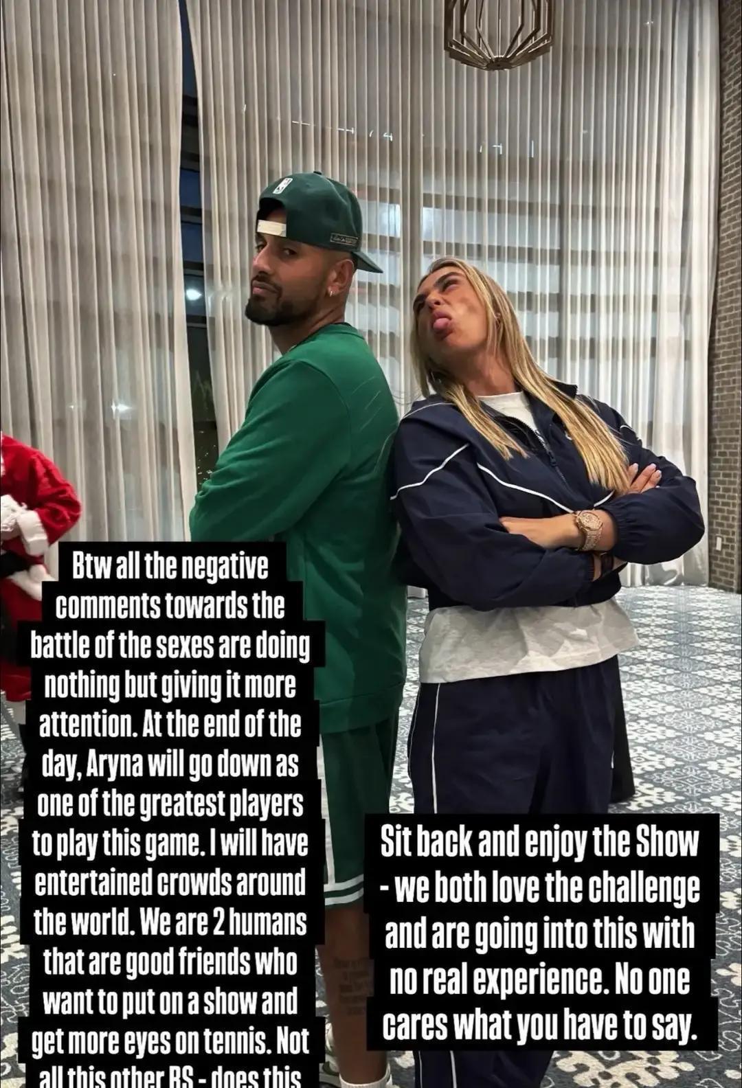 男女大战票价翻10倍
 
萨巴伦卡刚卫冕澳网，机票都没捂热就飞迪拜。她和克耶高斯