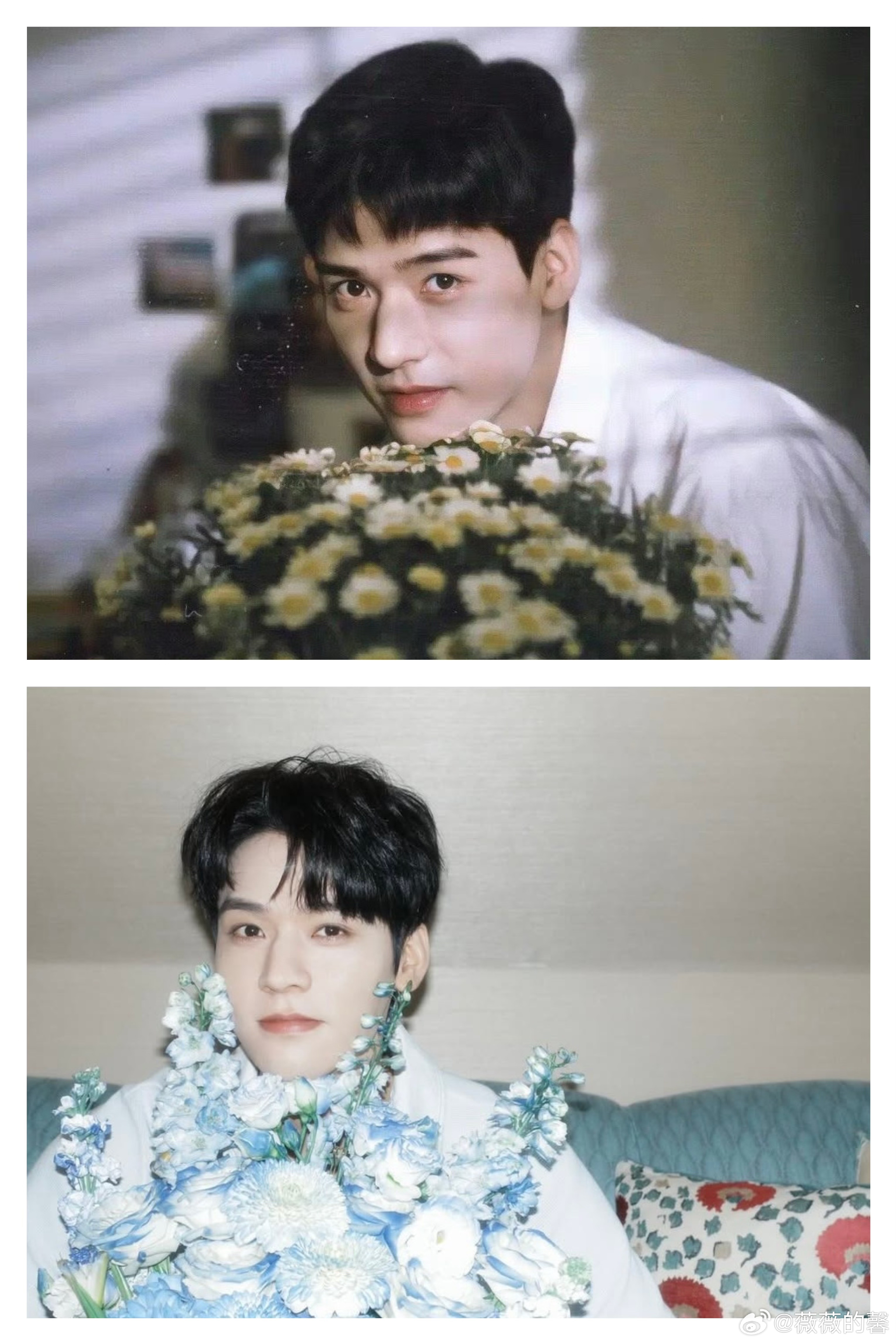 龚俊ins发粉丝鲜花合影还是那个帅气少年优秀
