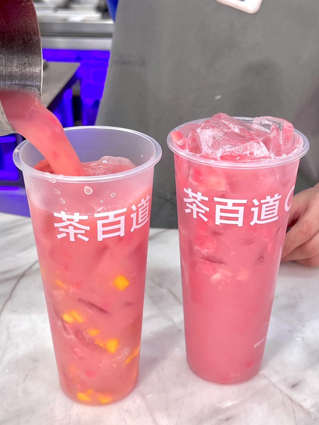 茶百道这杯粉月光是仙女的露水吧！！巨好喝😭