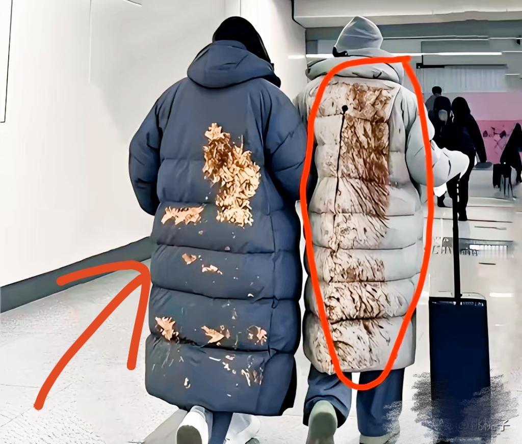 活了大半辈子了，
没见过这么埋汰的人儿！
地铁站瞅见俩大哥后背，一大片“泥渍”还