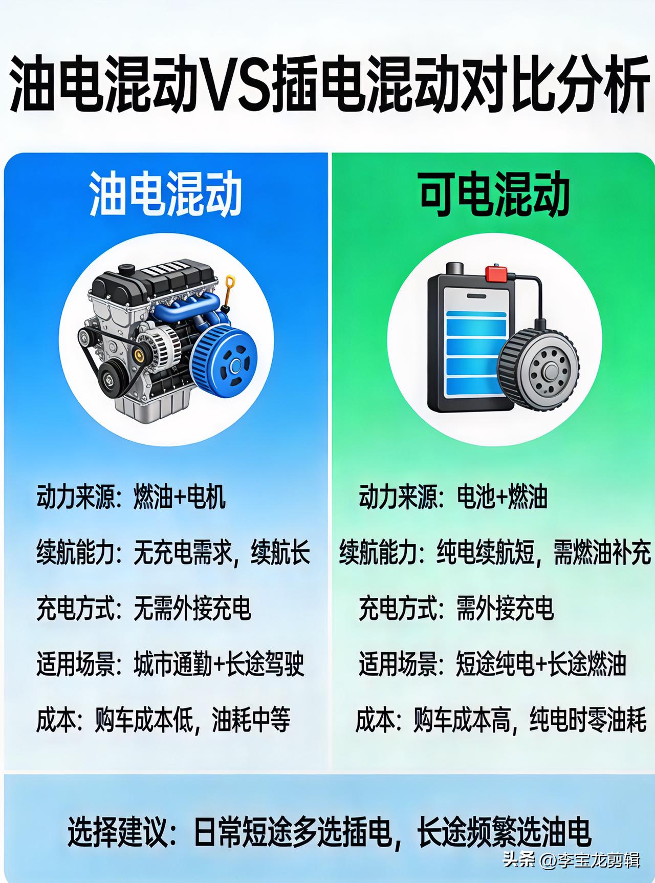 最近问油混、插混的朋友太多了，销售说啥的都有，越听越懵。今天不绕弯、不吹参数，结