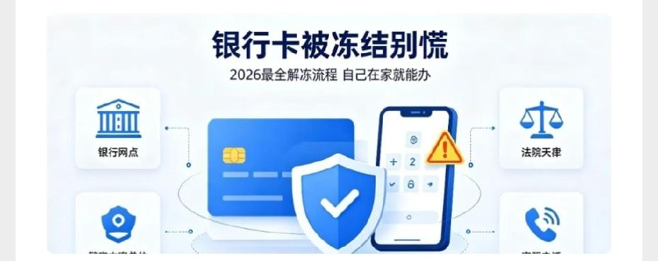 银行卡被冻结别慌！2026最新最全解冻流程，不用找人、在家也能办
 
很多人突然