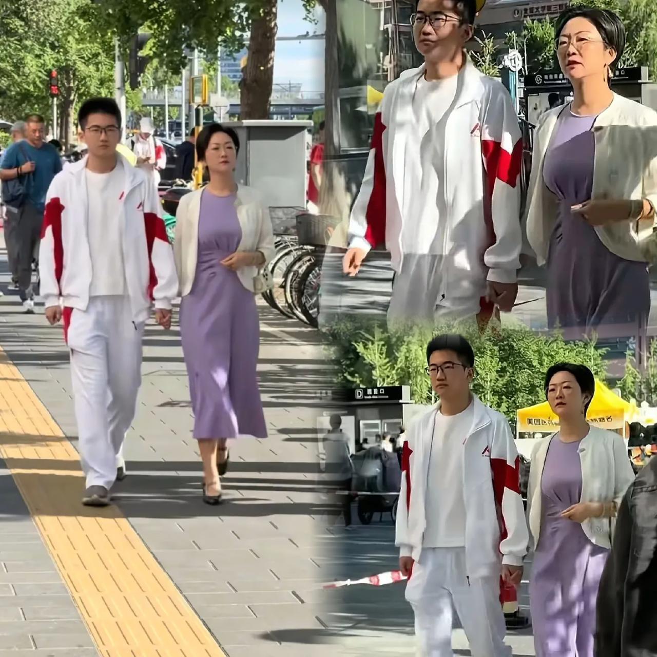 这位妈妈的气质，气场，
简直了，好强大。
孩子是人大附中的，不敢想，这孩子以后的