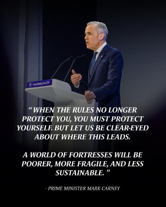 1月20日，加拿大总理卡尼在瑞士达沃斯论坛上的演讲，可谓是振聋发聩，甚至可以说是