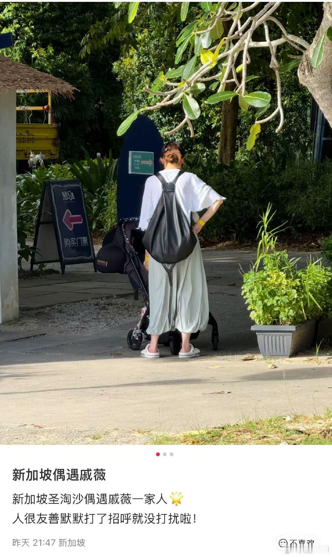 新加坡偶遇戚薇李承铉一家四口 新加坡偶遇戚薇李承铉一家四口，好幸福呢！ 戚薇小儿