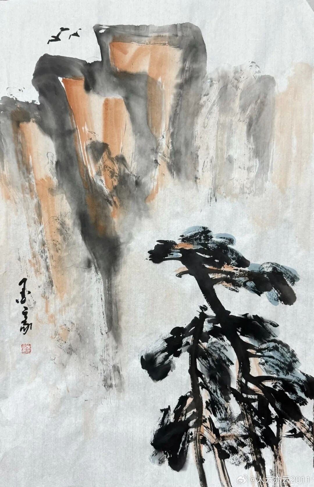 【好友新作】1画家墨豪，2画家贾雨，3书画家崔学坤（中国葡萄王），4画家陈胜杰，