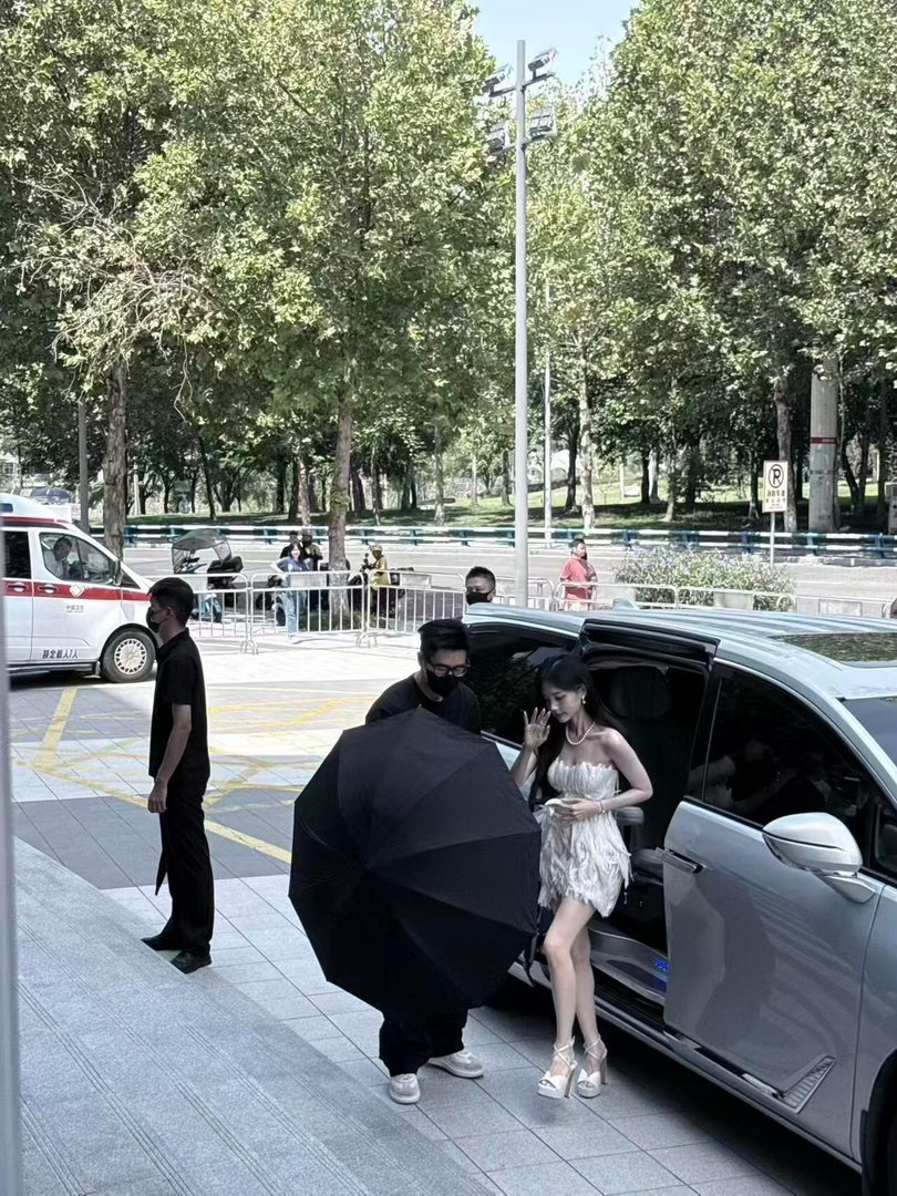 李一桐白孔雀公主李一桐抹胸羽毛裙自带仙气的一套红毯造型，纯白羽毛温柔又华丽。李一