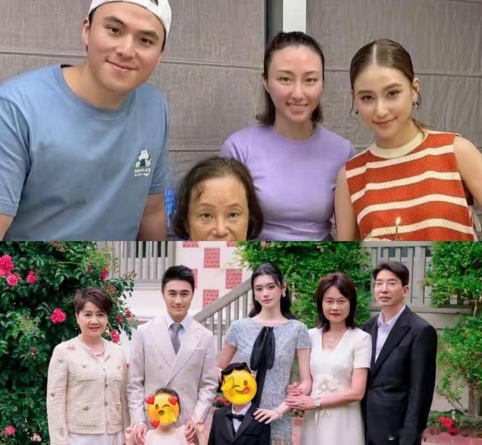 何猷君法国古堡婚礼，四太梁安琪笑容满面。另一边，三房何超莲晒出为母亲庆生的全家福