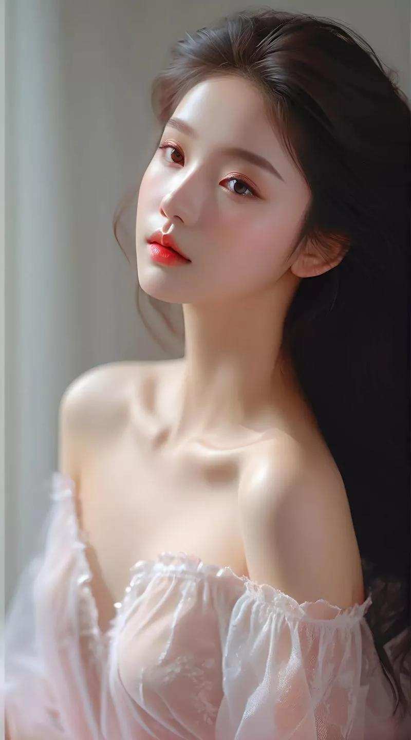 梦幻少女，温柔如水，美若天仙。温柔美少女 温柔白裙少女 甜粉花漾少女 梦幻少女感