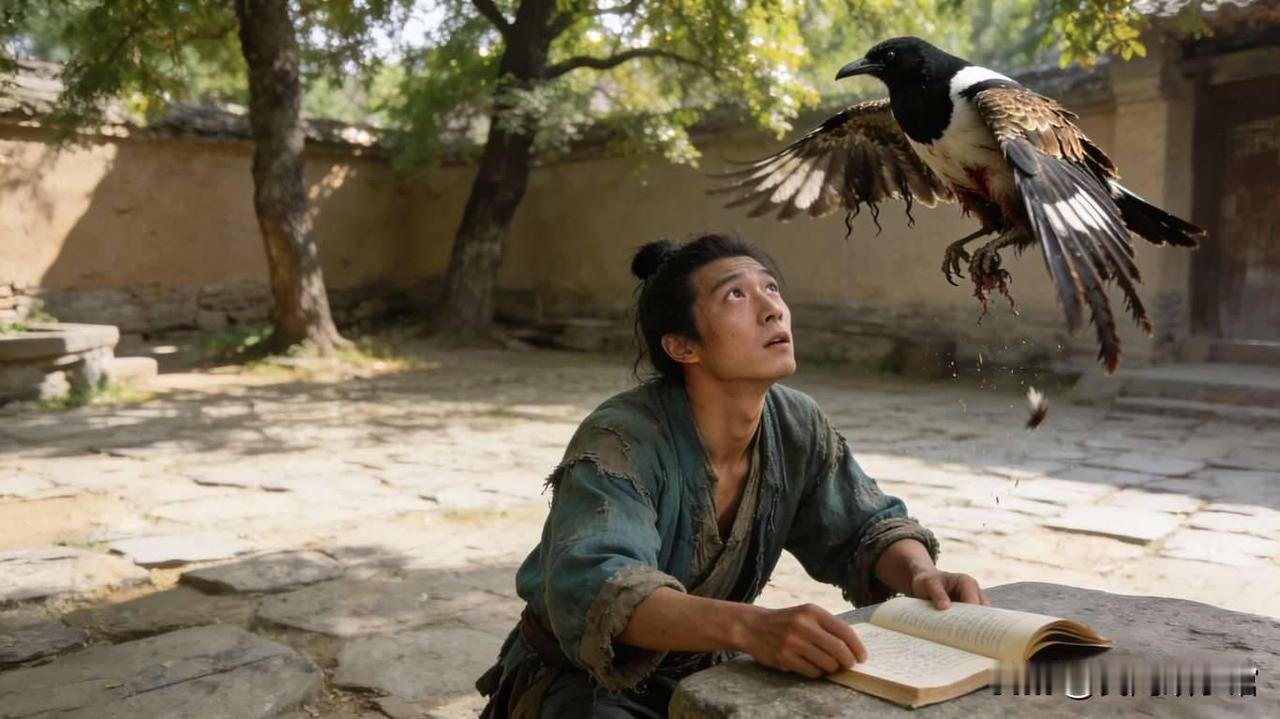 穷书生周文，寒窗苦读十年，一心想考取功名。一日读书时，见一只喜鹊被鹰抓伤，掉在院