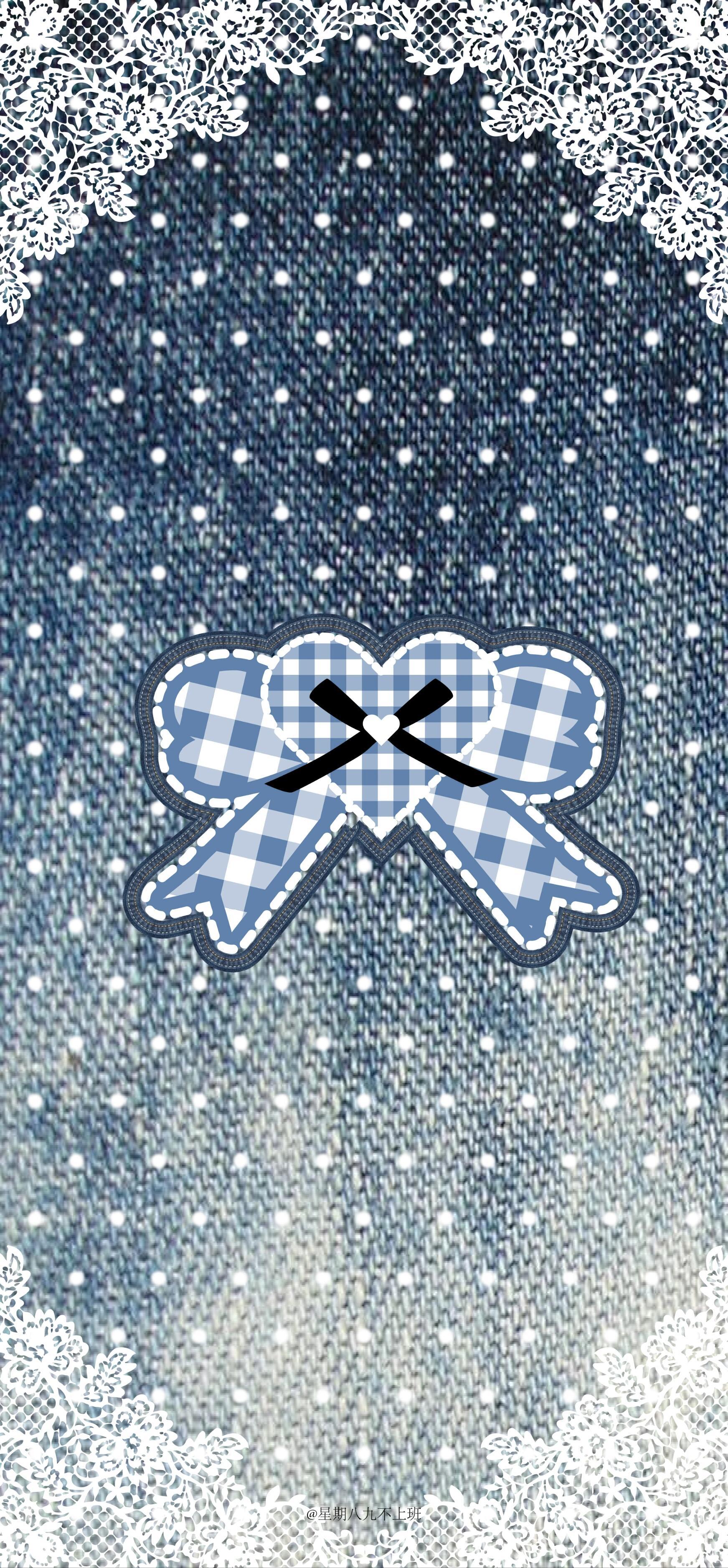 复古牛仔壁纸✩★牛仔星✩蕾丝狂想💙🖤💙 