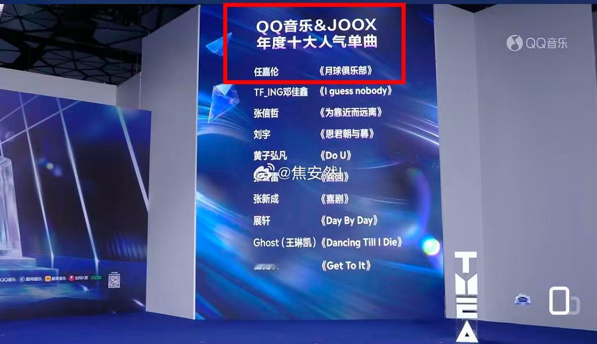 今天全场唯一拿下5个奖项的艺人——任嘉伦 
