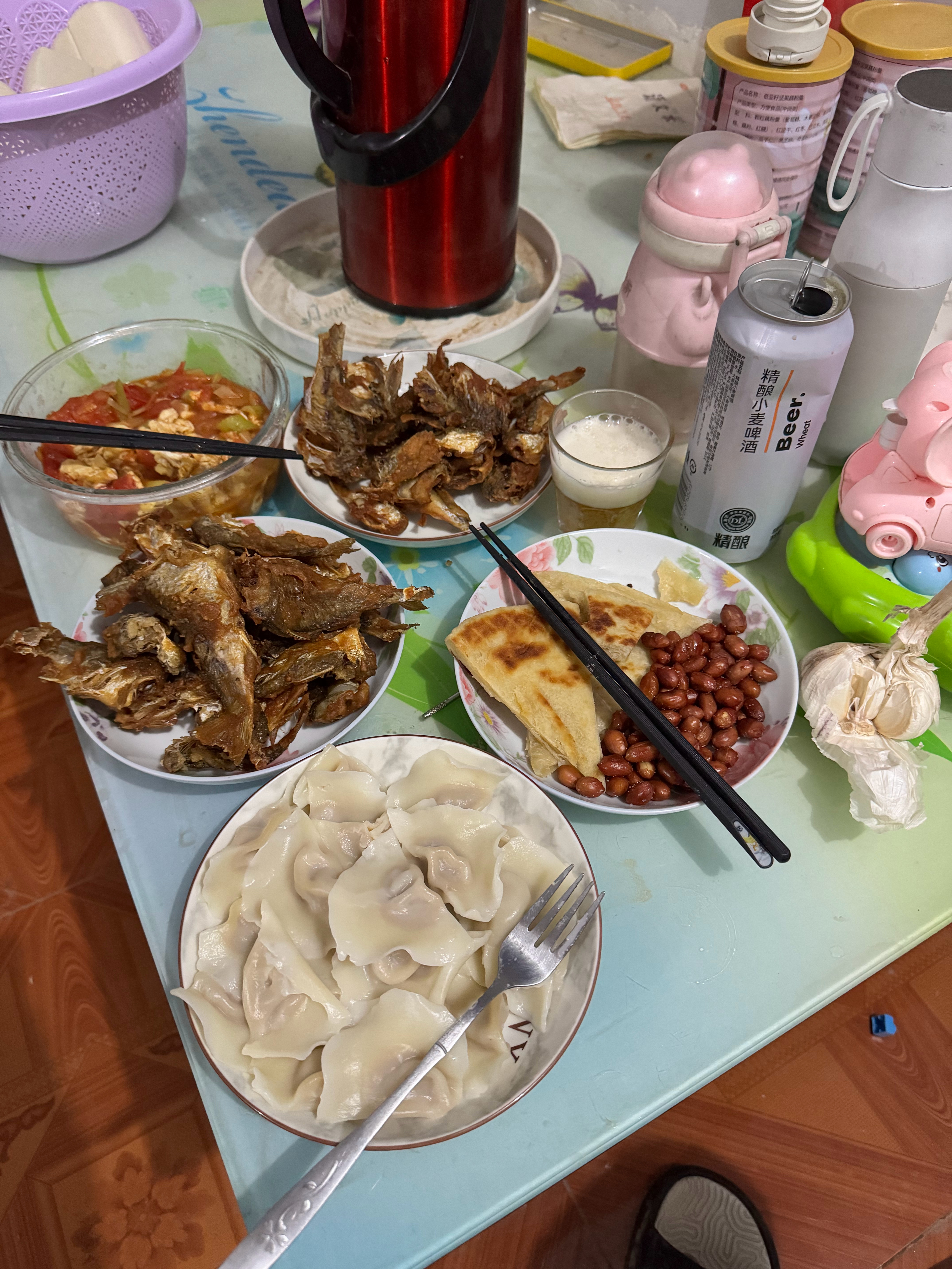 捉鱼5分钟，忙碌2小时的威哥，炸鱼，终于要开饭了 ​​​