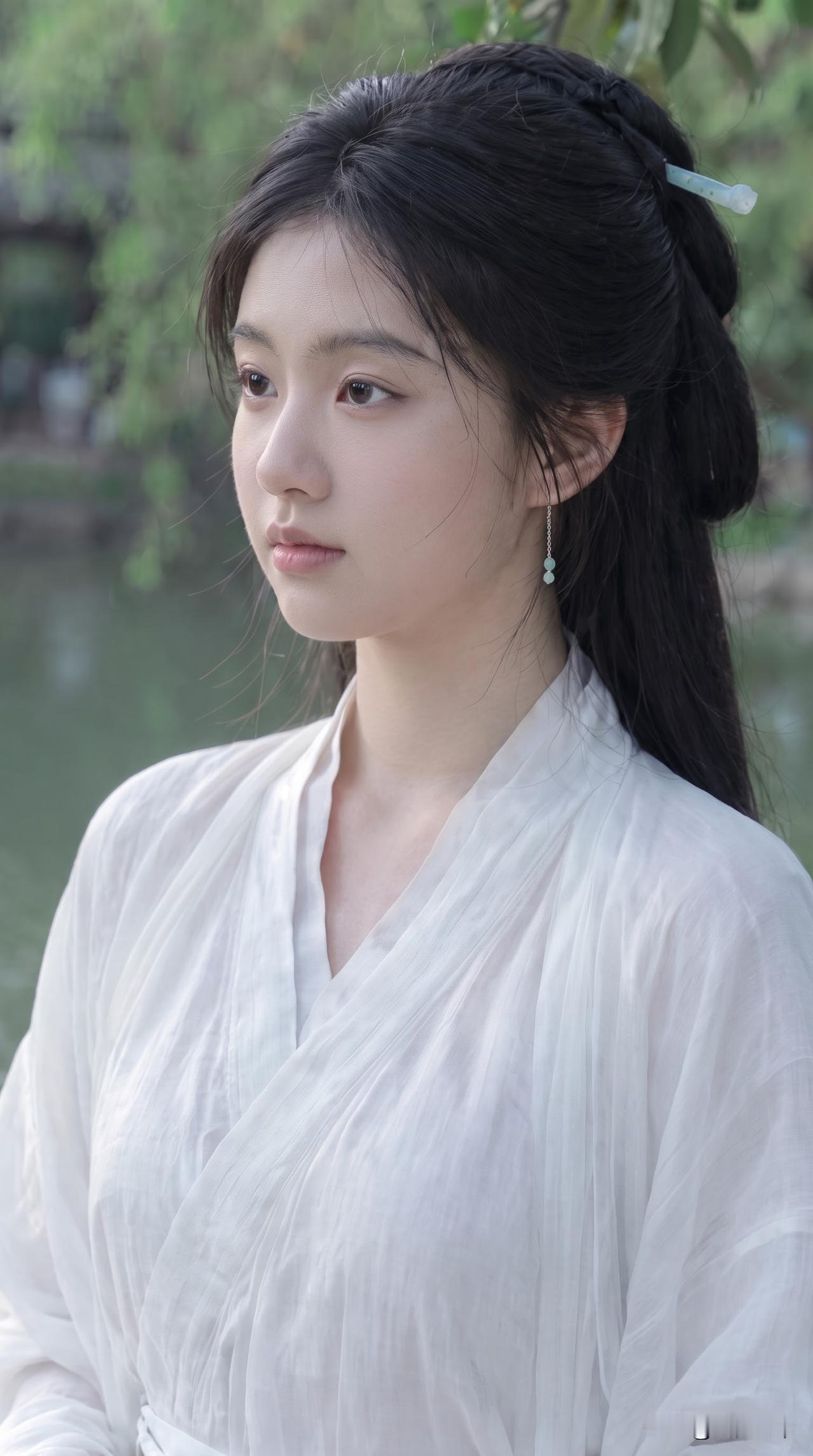 清雅脱俗的美到底长啥样？你喜欢白色的衣服吗 古典温婉美人 白薇日常