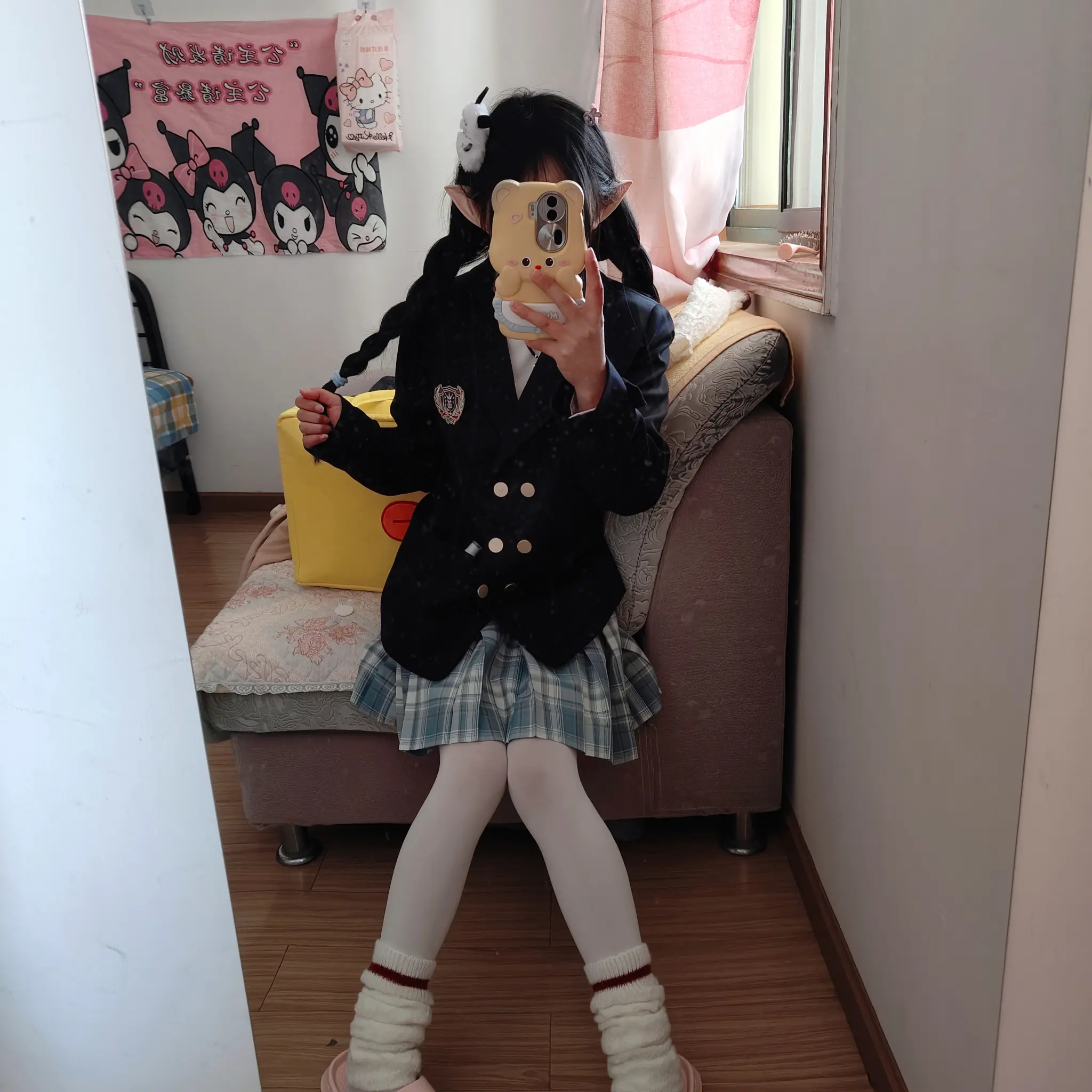 对镜拍 甜妹 jk制服 jk