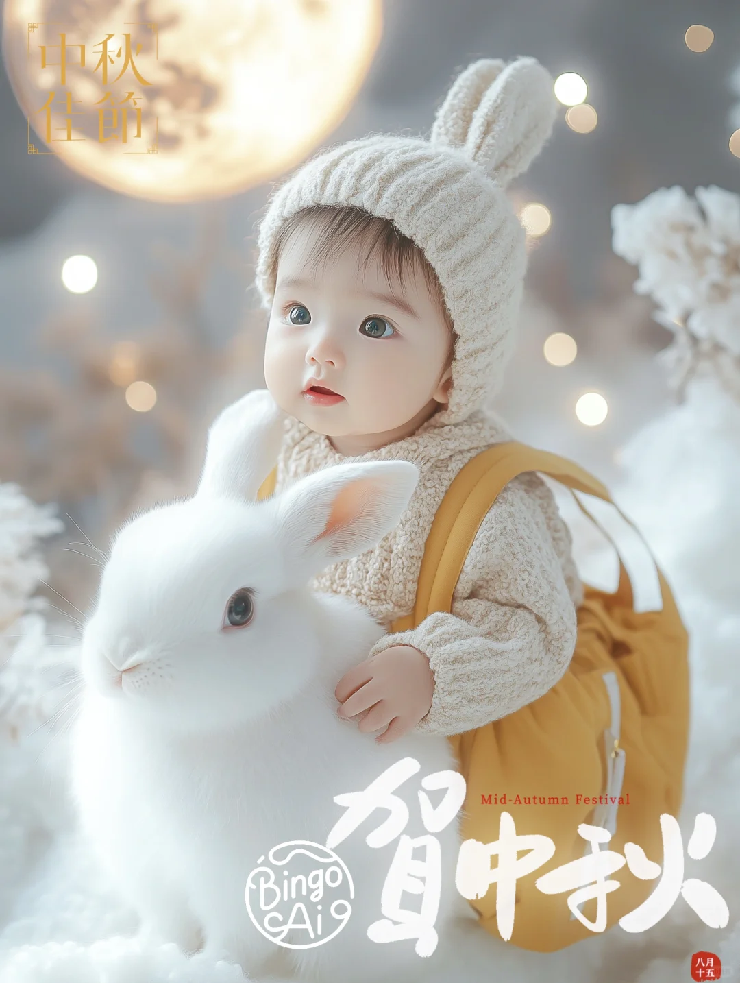 爷爷奶奶外公外婆🥮宝宝放学来送中秋祝福啦