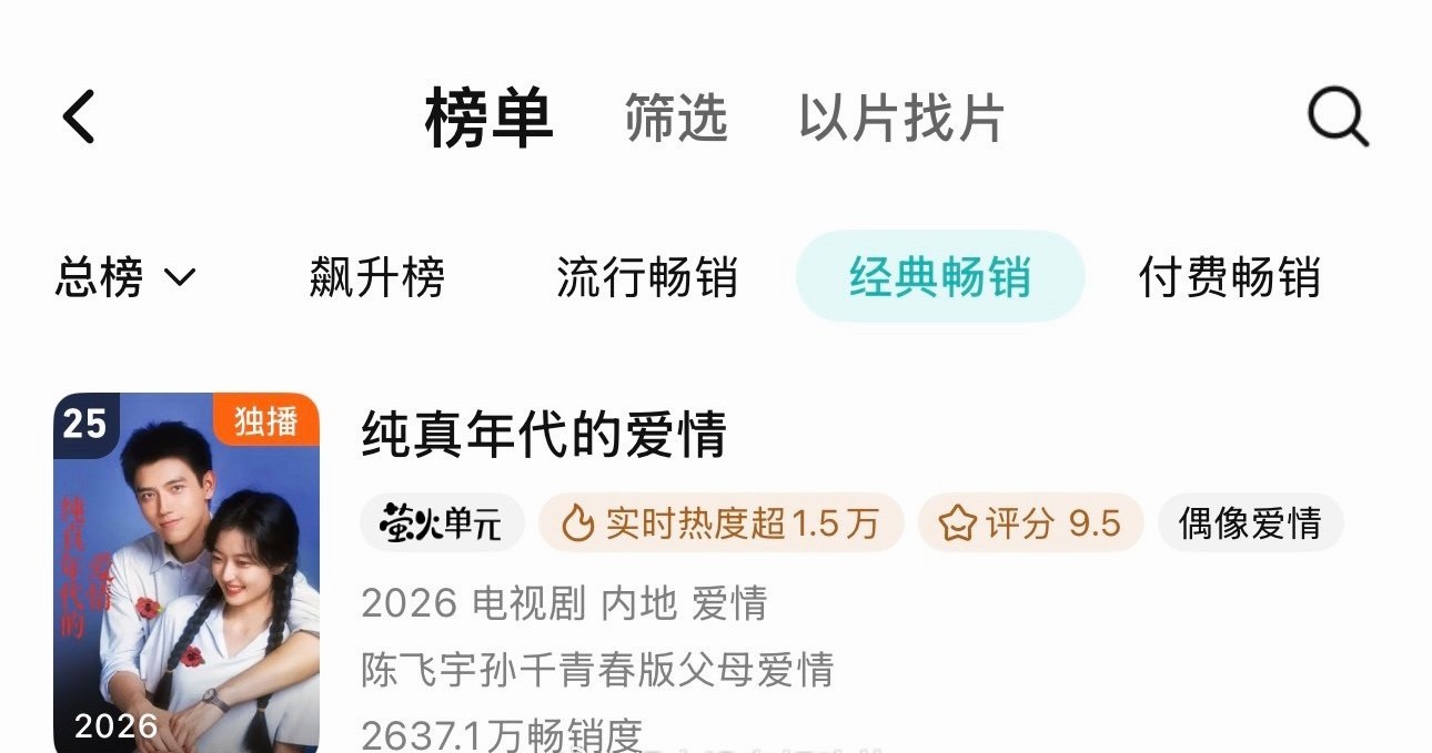 陈飞宇《纯真年代的爱情》鹅年度畅销榜又前进一位来到25了！陈飞宇《纯真年代的爱情