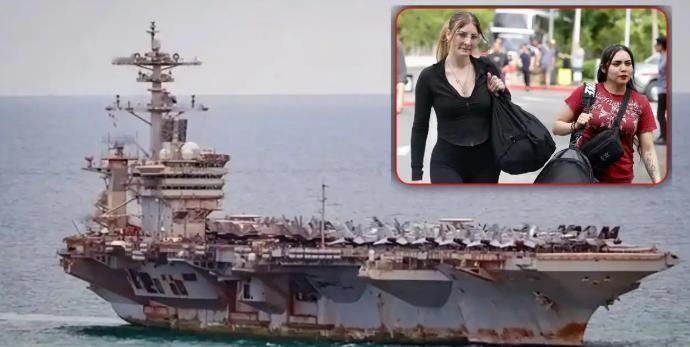 长期在海上漂泊真的太难熬了！林肯号女兵憋了 286 天，靠岸泰国之后，她们上岸第