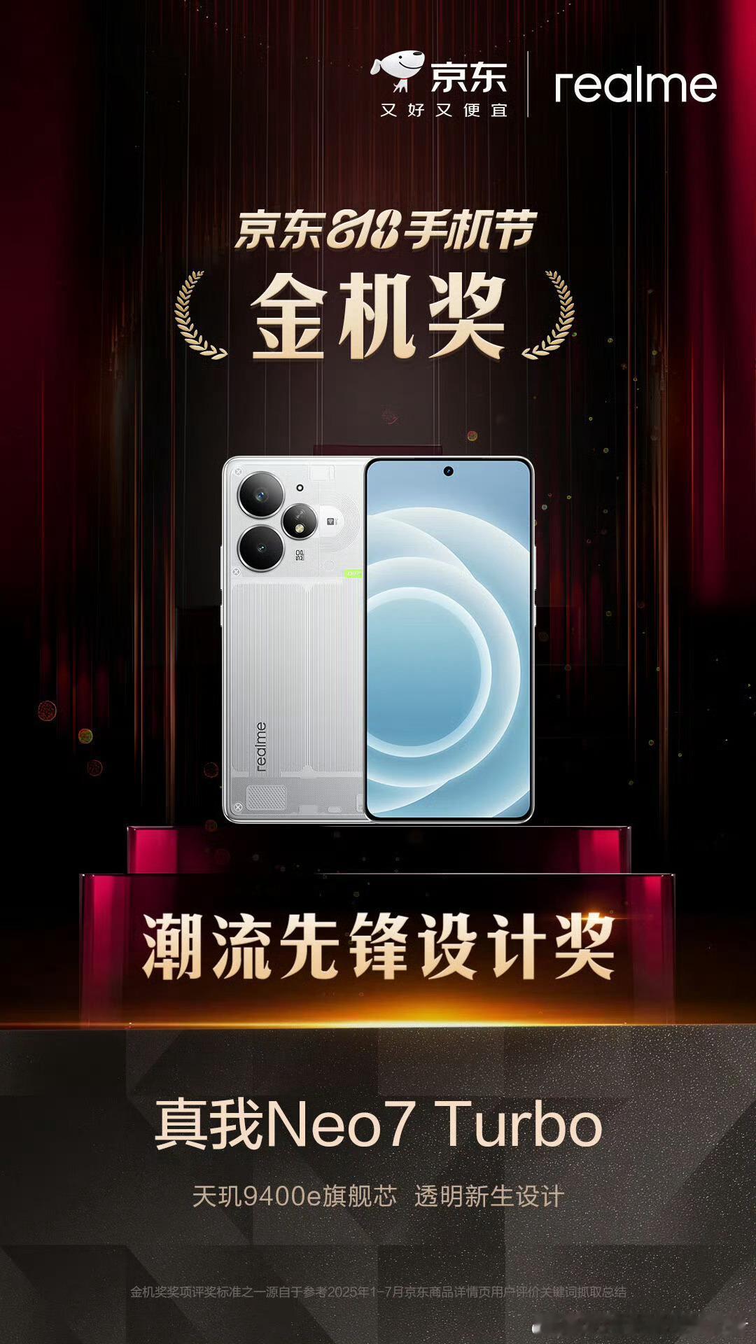 京东618手机节“金机奖”颁给了真我Neo7 Turbo，这个设计可还行？ ​​