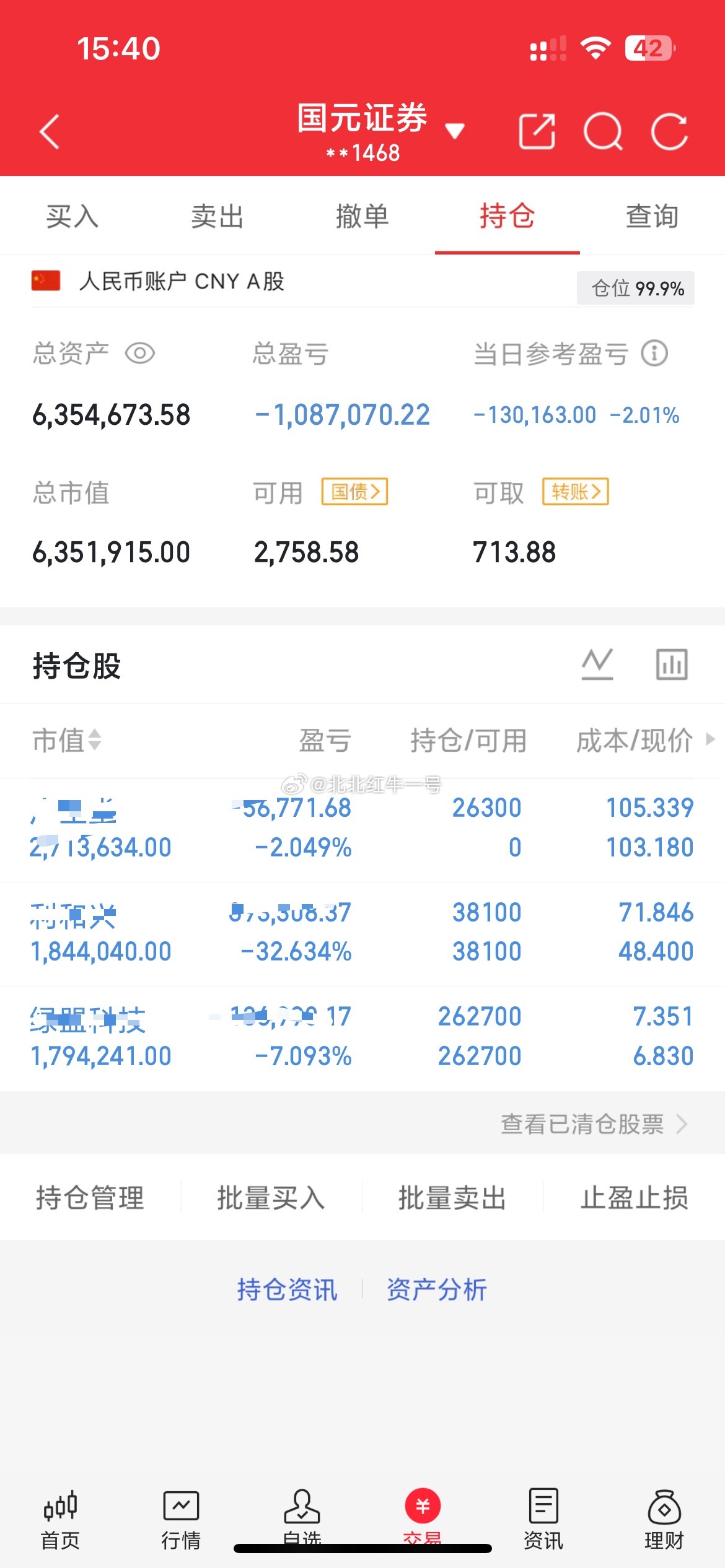 今天就医药的冲高做了个t，其它都没动继续持有着先 