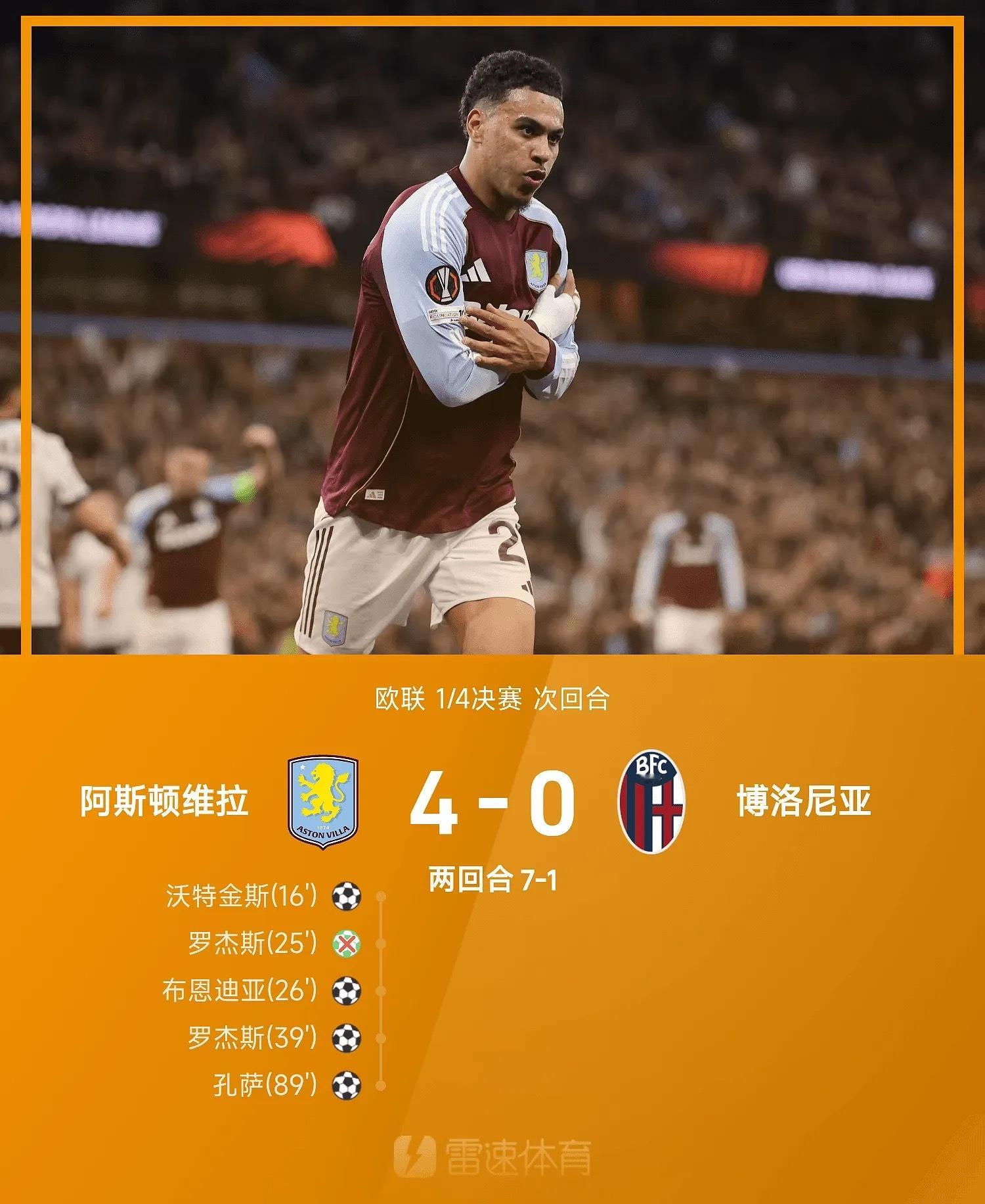 昨日公推足球阿斯顿维拉方向成功收获好评成绩，这场比赛维拉将自己的防守反击运用到极