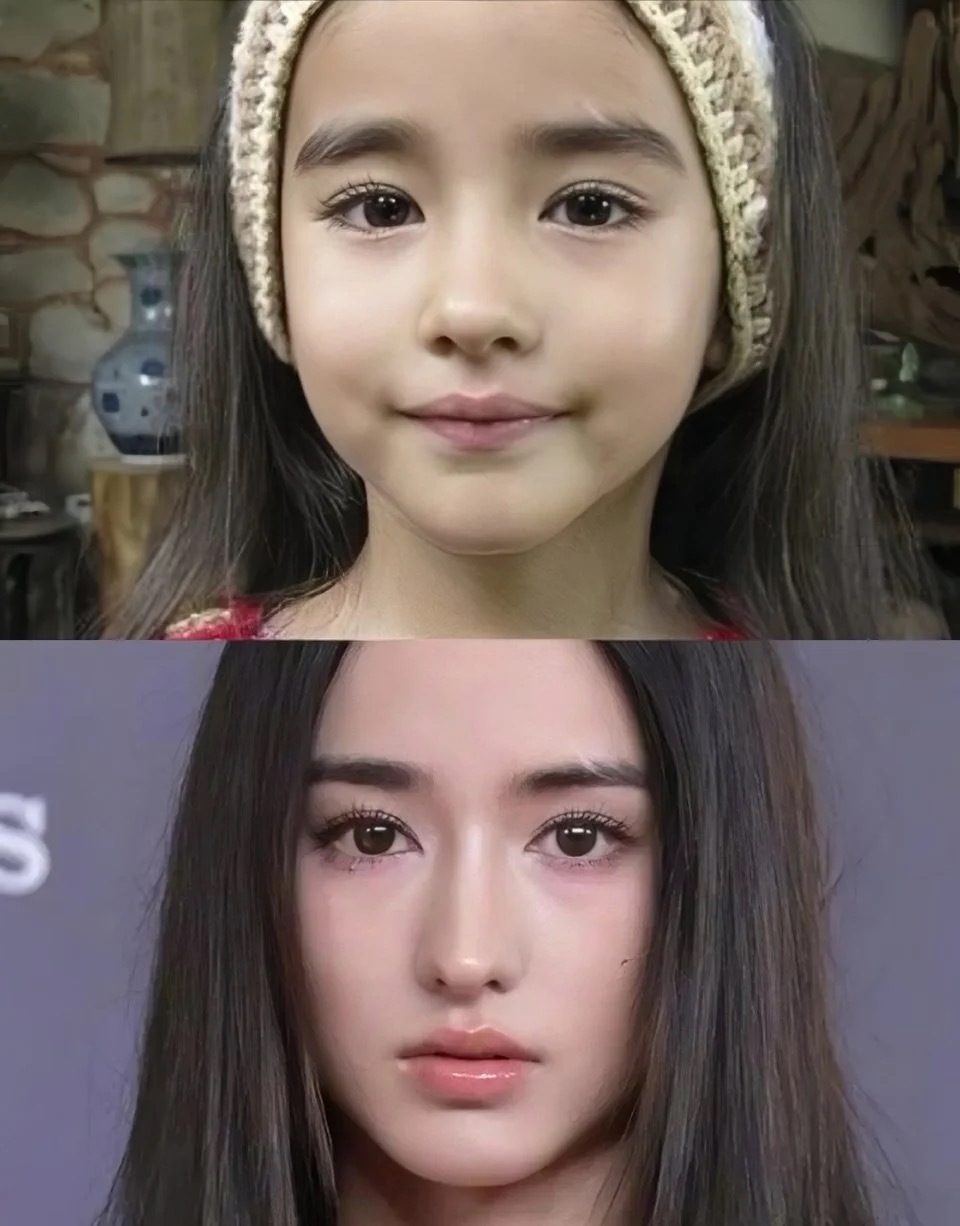 李宛妲小时候更有混血感 ​​​