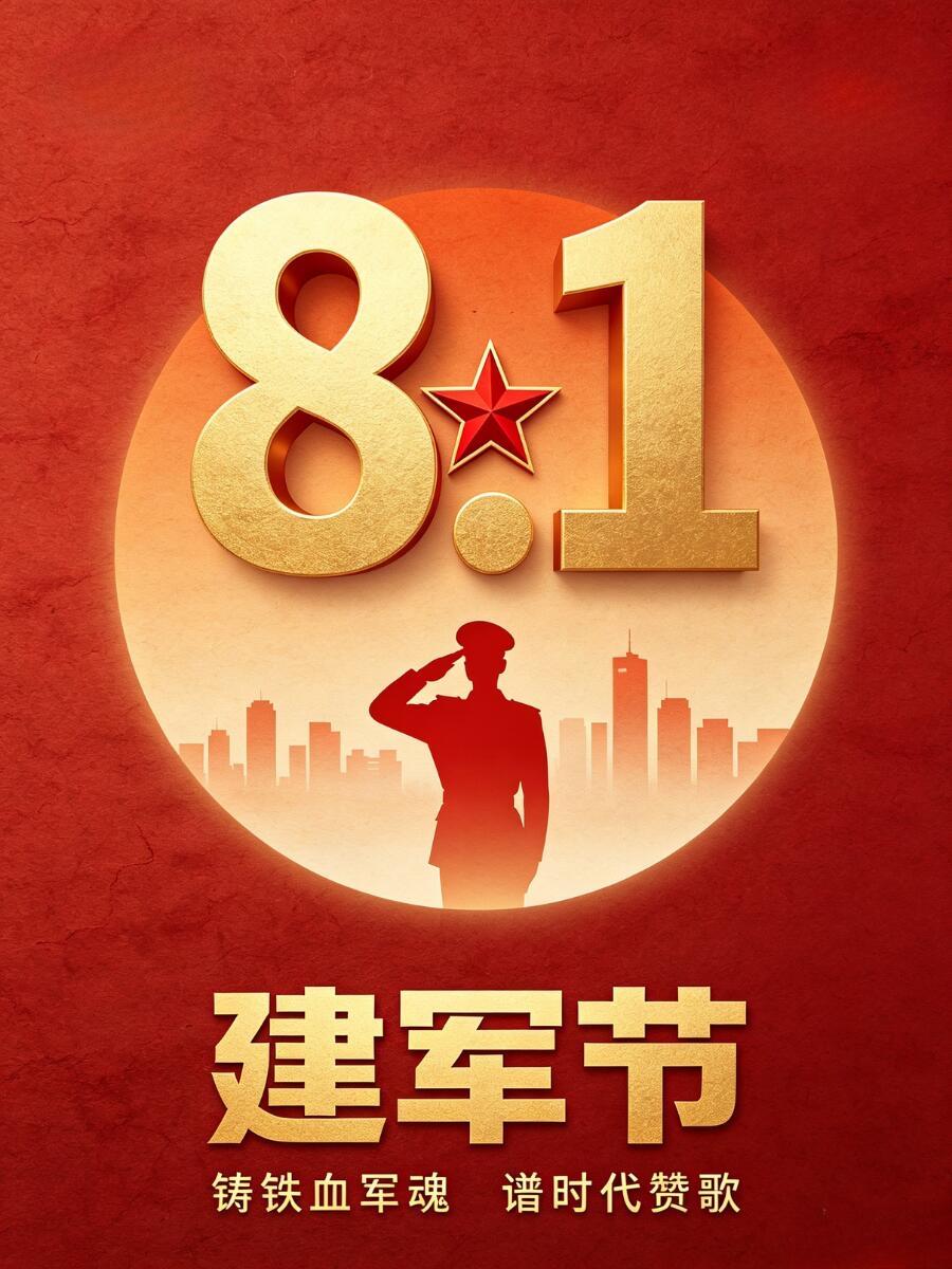八月清晨，喜迎八一建军节早安✨！万里河山，因你们驻守而壮阔；千家万户，因你们守护