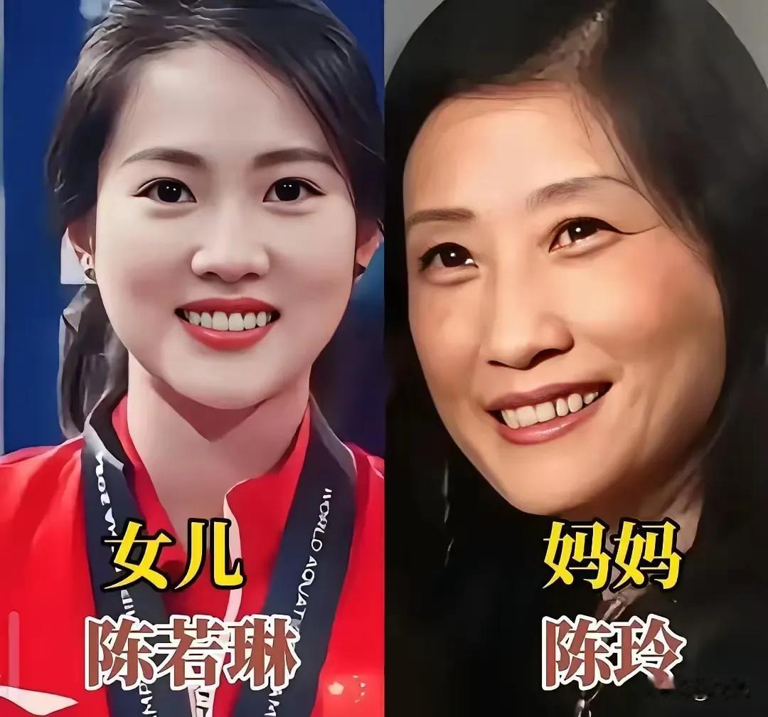 体坛明星和妈妈很温馨的画面。
中国跳水女队成员陈若琳，以其出众的颜值和气质被誉为