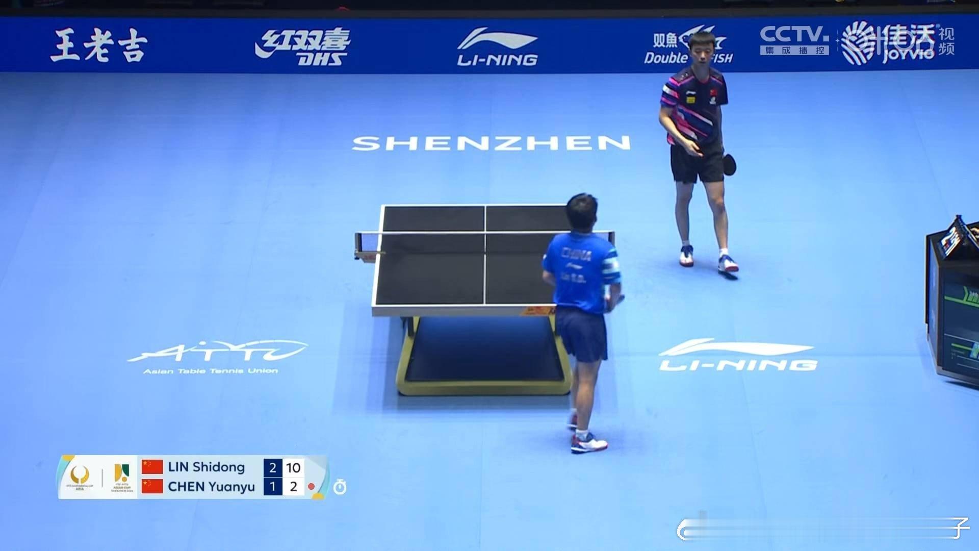 林诗栋3比1陈垣宇（6，-5，11，2）晋级2025国际乒联深圳亚洲杯男单八强下