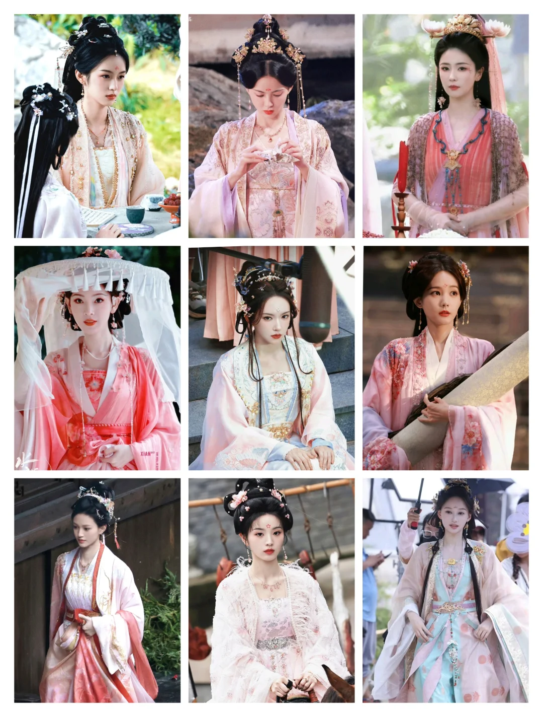 华丽繁复的粉色造型