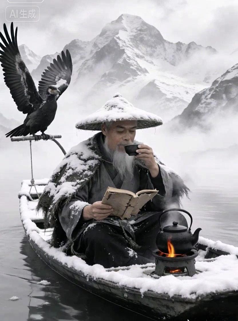 七绝●四海为家/古韵  

酒暖书香靠火光，
天寒地冻雪中央。
天涯浪迹人生味，