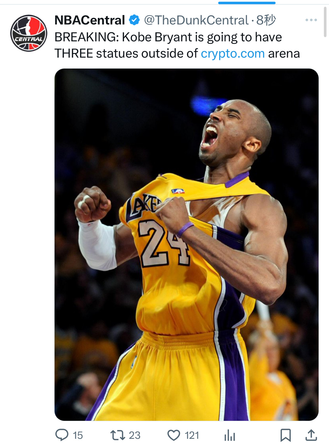科比将有三个雕像[色][色][色]#转发接龙开新年##科比雕像揭幕仪式# ​​​