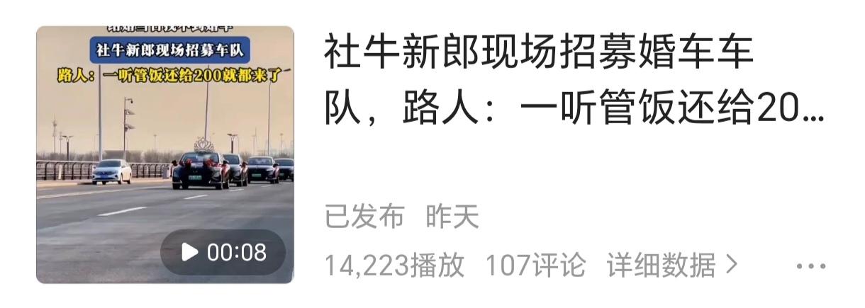 昨天随手发布的一条小视频，没想到今天的播放情况还不错。本来视频就短，还被人原封不