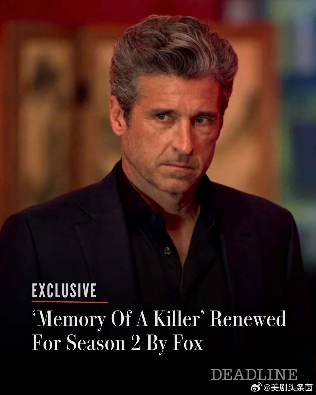 FOX续订《杀手回忆》（Memory of a Killer）第二季。该剧灵感源